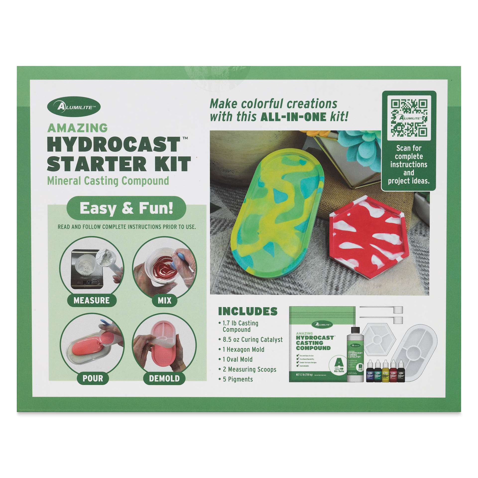 Alumilite Amazing HydroCast Starter Kit - back of packaging
