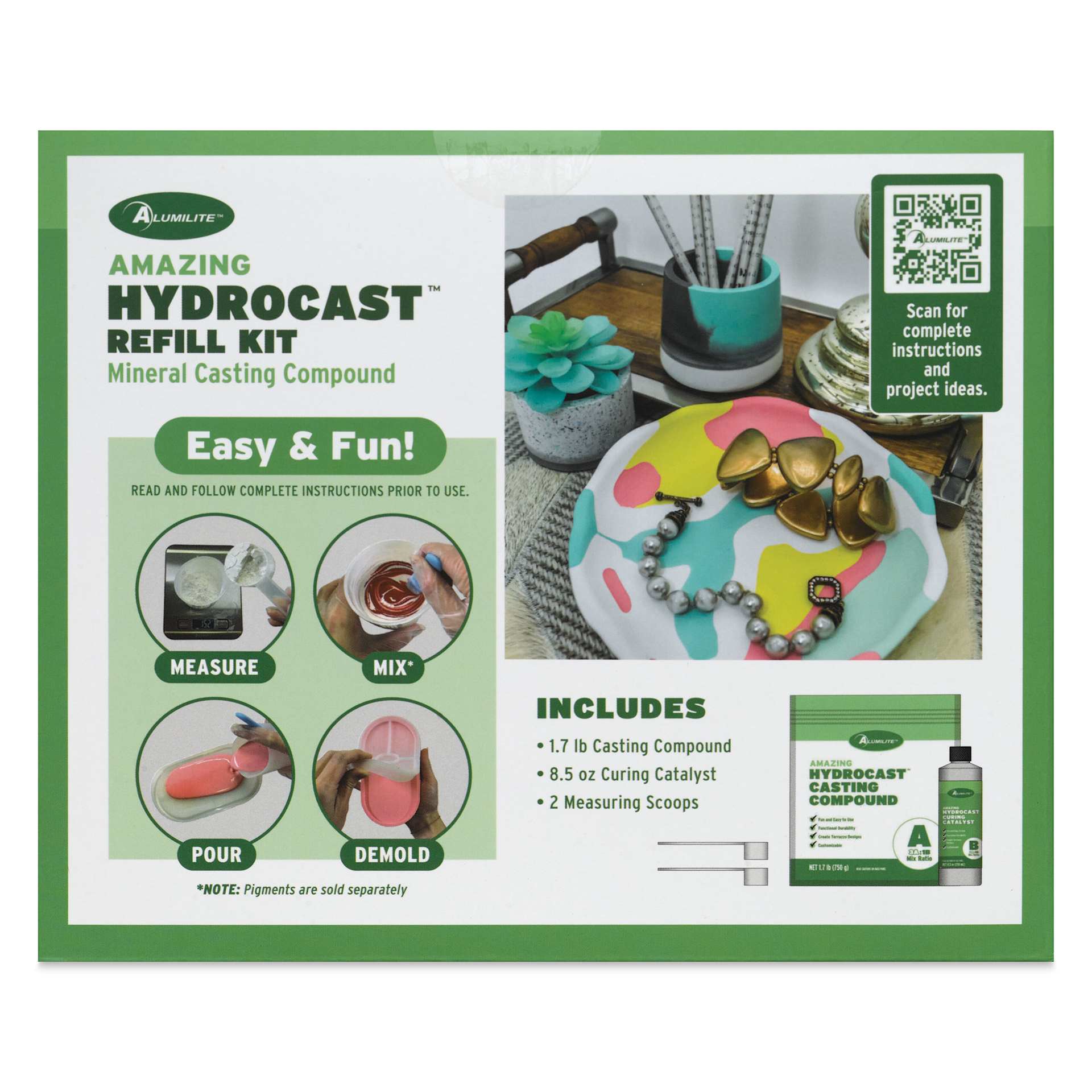 Alumilite Amazing HydroCast Refill Kit - 2.2 lb - back of packaging