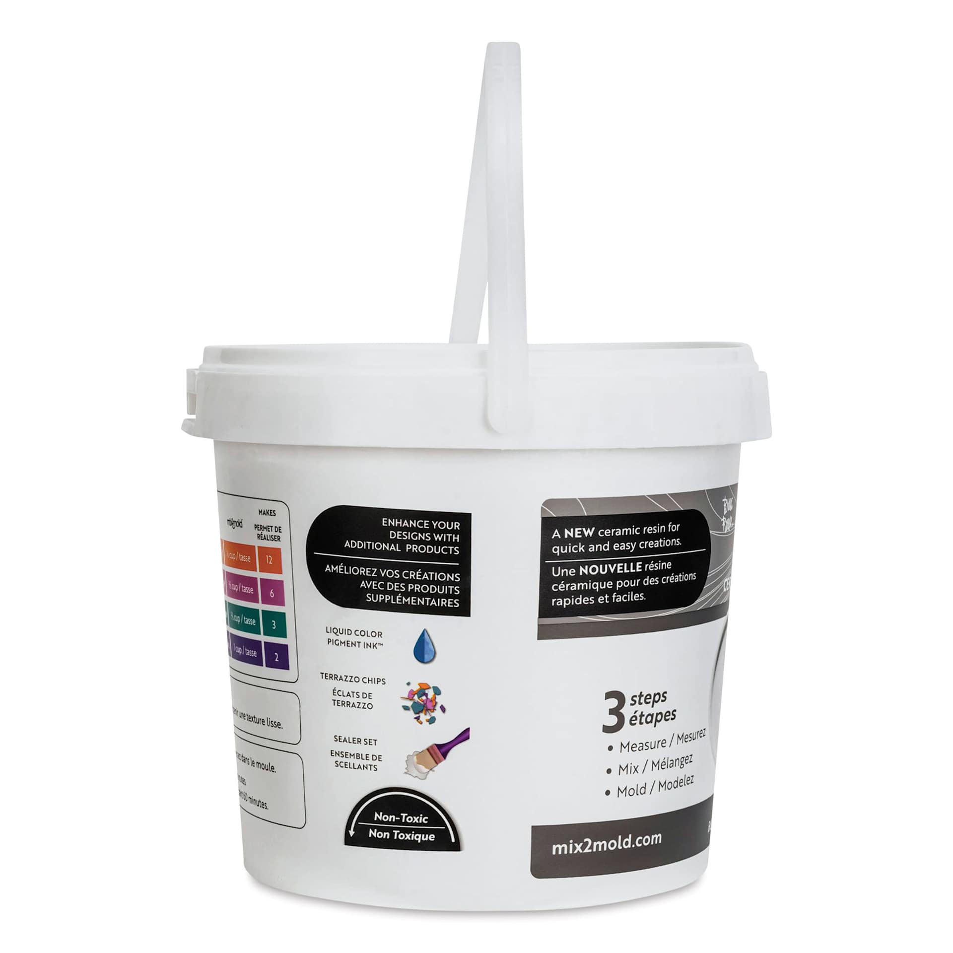 Brea Reese Mix2Mold Ceramic Resin - White, 2500 g Tub - left side