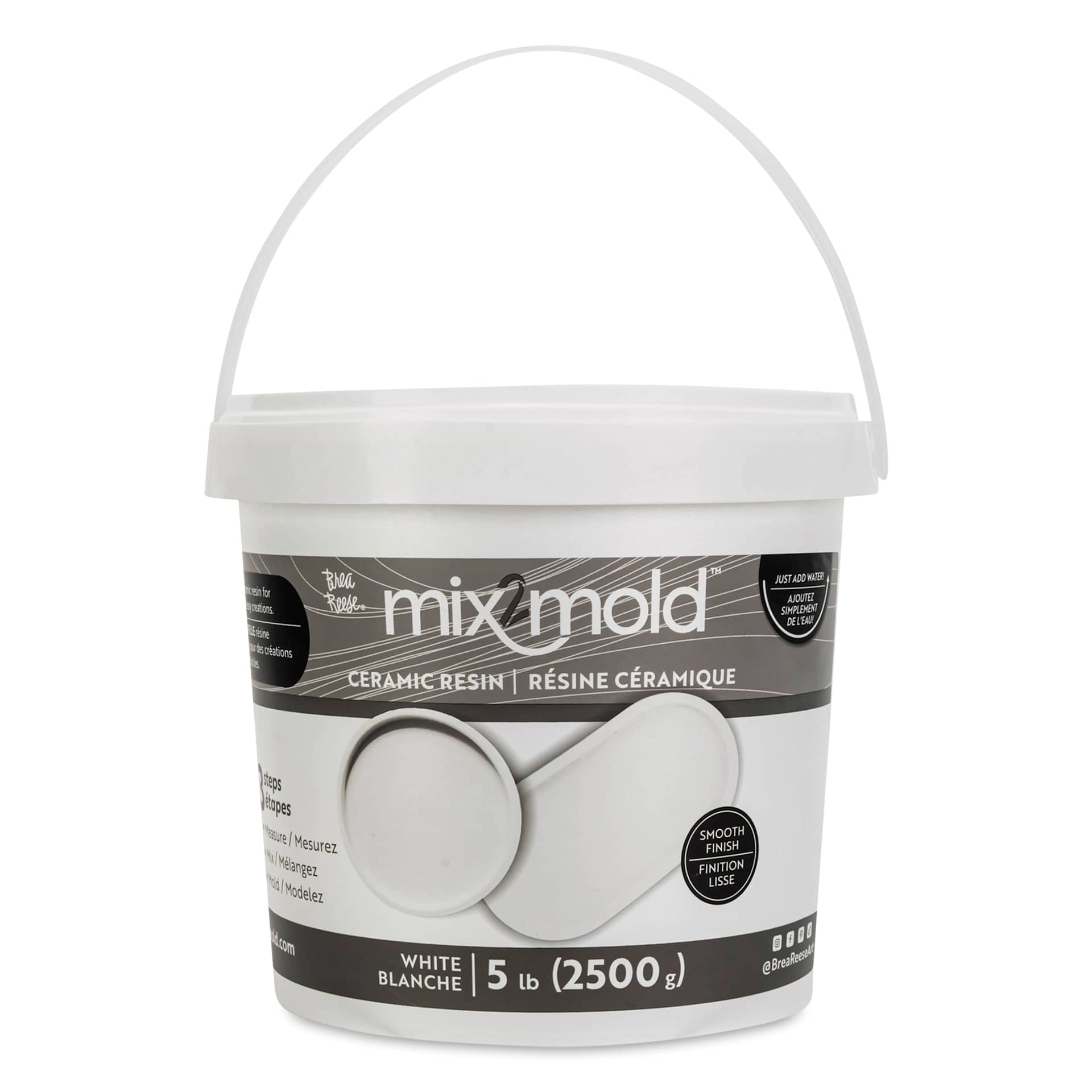 Brea Reese Mix2Mold Ceramic Resin - White, 2500 g Tub - front