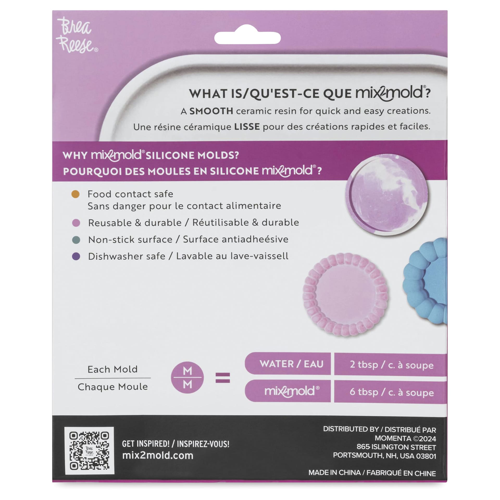 Brea Reese Mix2Mold Silicone Tray Molds - Set of 3 - back of packaging