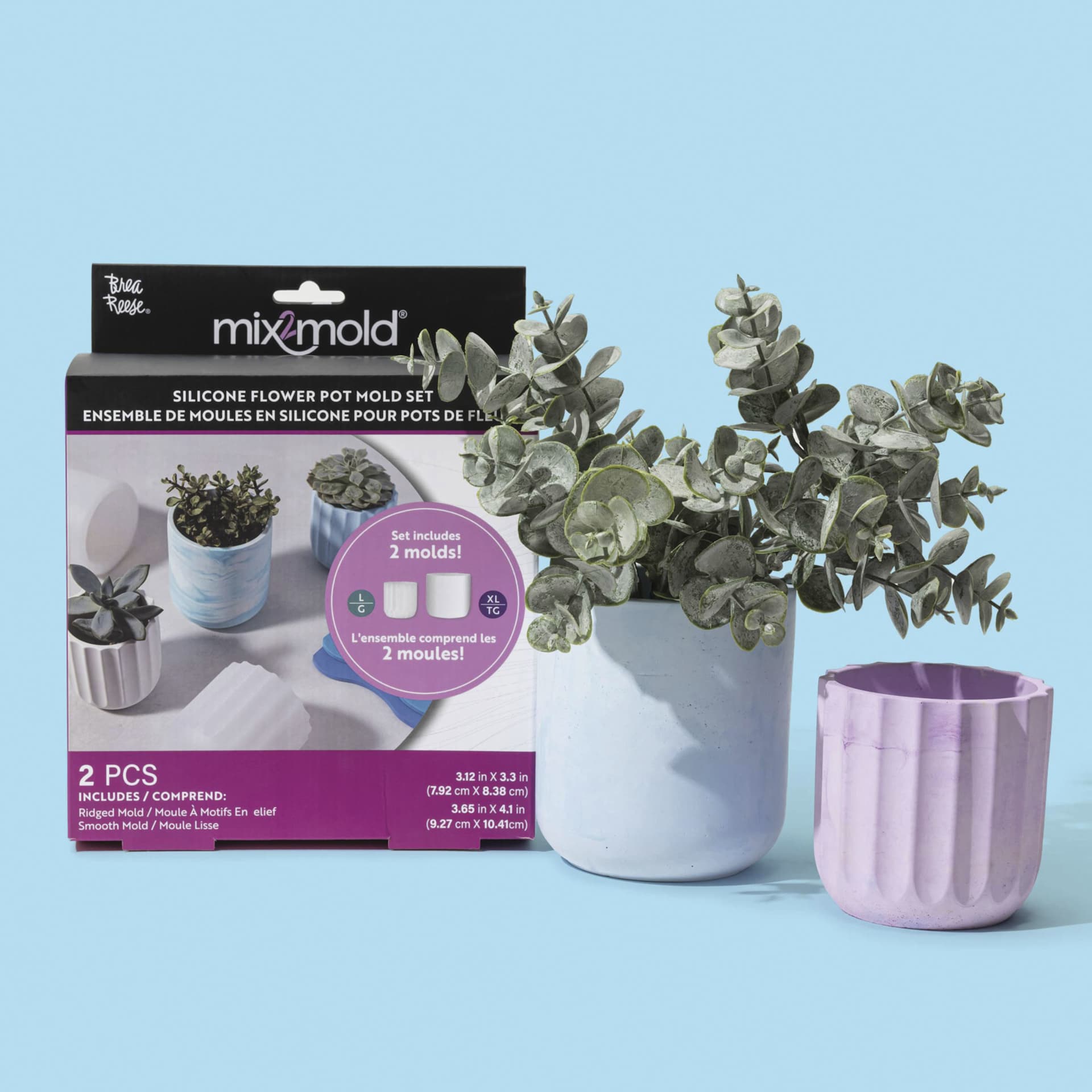 Brea Reese Mix2Mold Silicone Flower Pot Mold Set