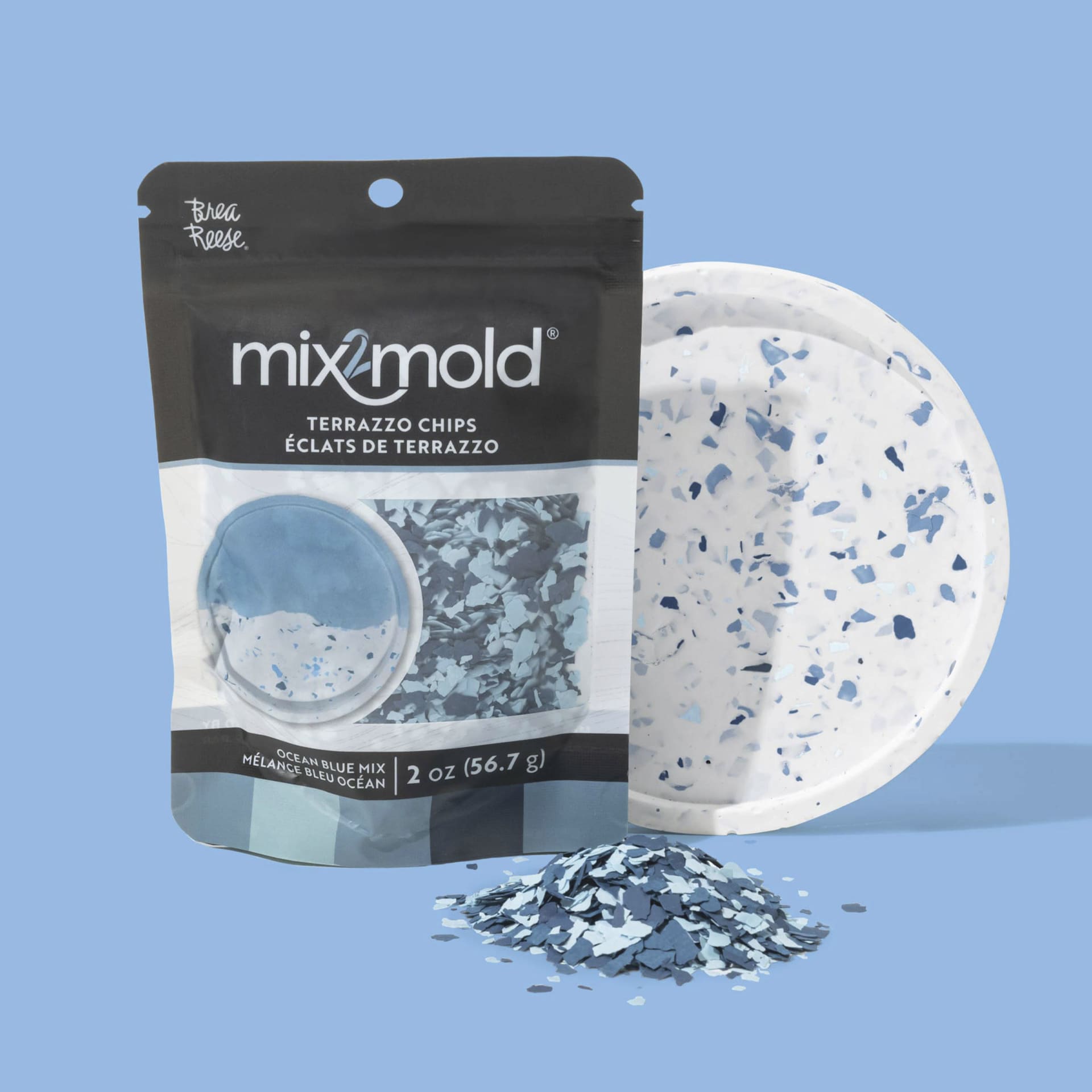 Brea Reese Mix2Mold Terrazzo Chips - Ocean Blue Mix, 2 oz