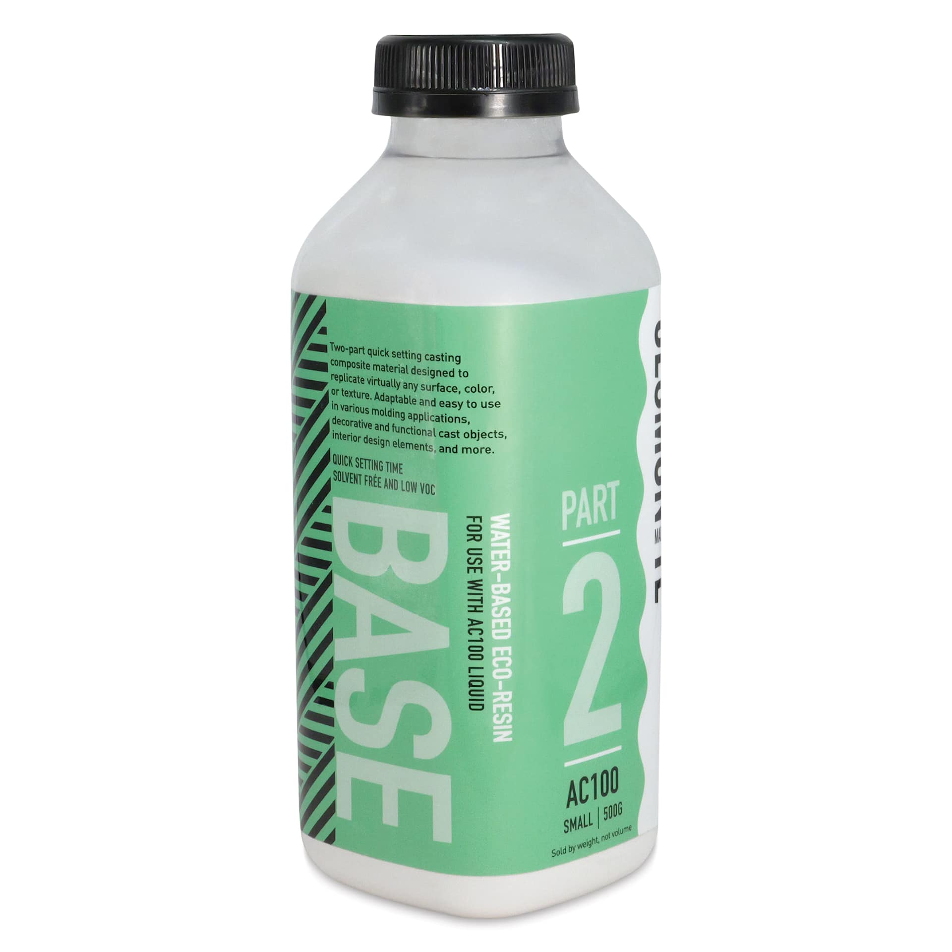 Jesmonite AC100 Eco-Resin - Base, Small, 500 g Bottle angled view