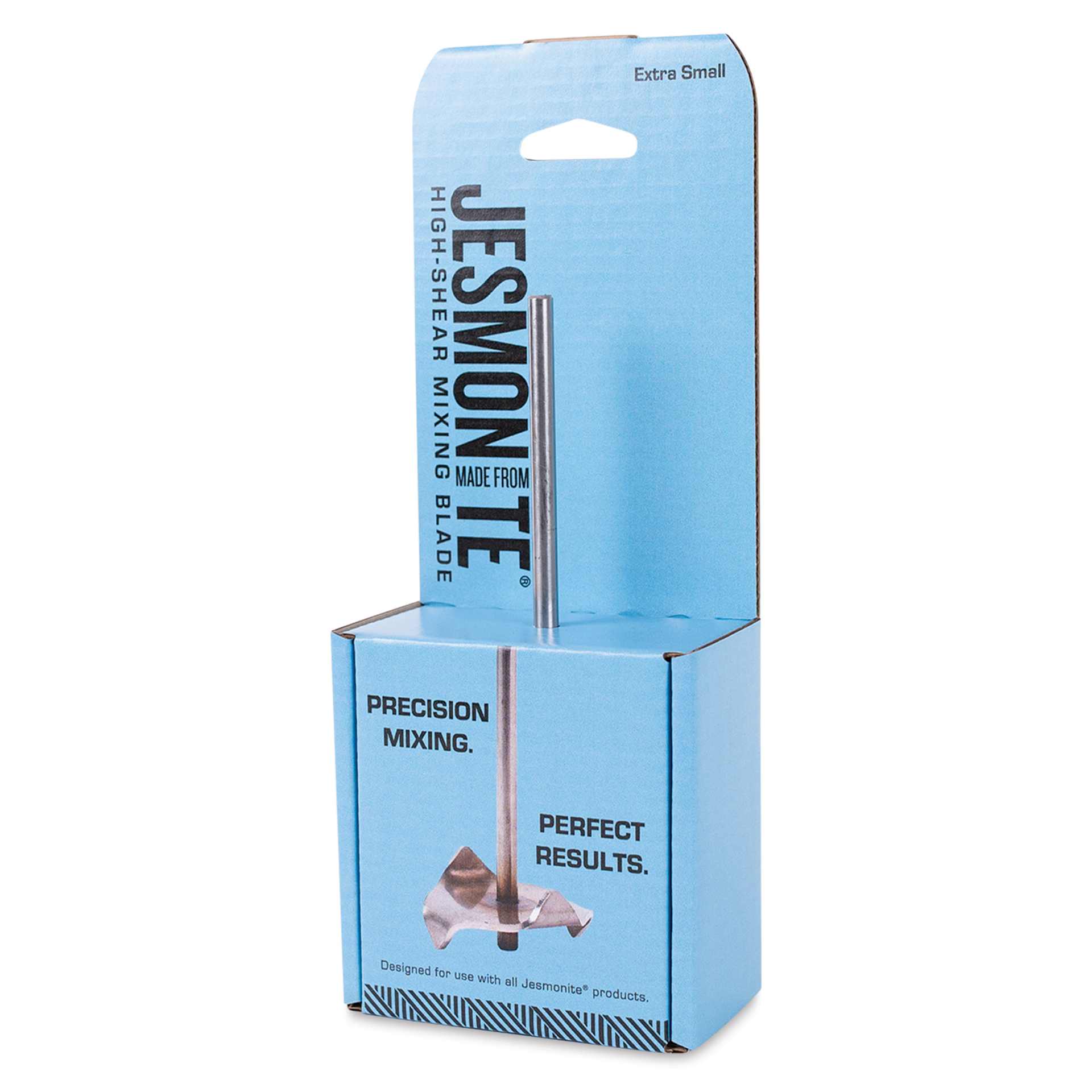 Jesmonite High-Shear Mixing Blade packaging angled view