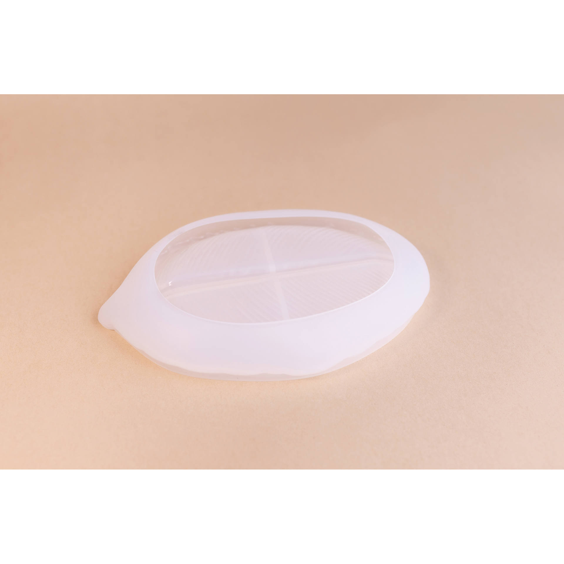 Jesmonite Silicone Feather Dish Mold empty
