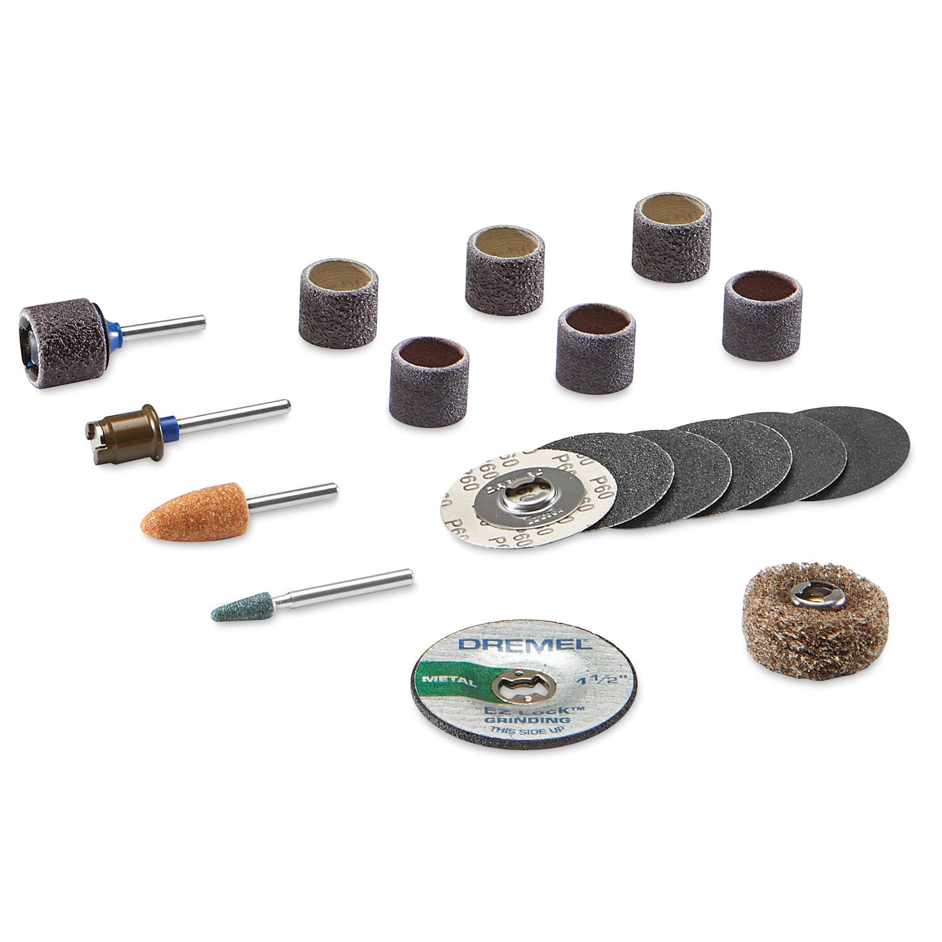 Dremel EZ Lock Accessory Kits - Components of Kit laid out
