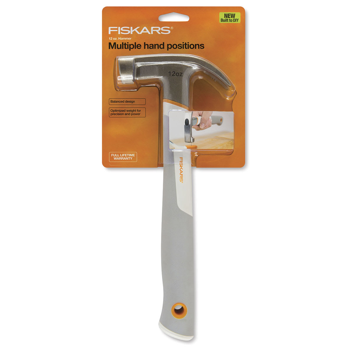 Fiskars Precision Hammer - Hammer shown on Hang Card
