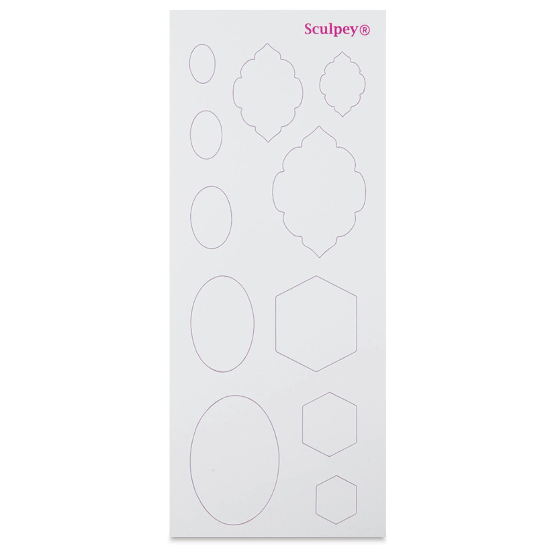 Sculpey Tools Jewelry Design Templates - Set of 6, round shapes sheet