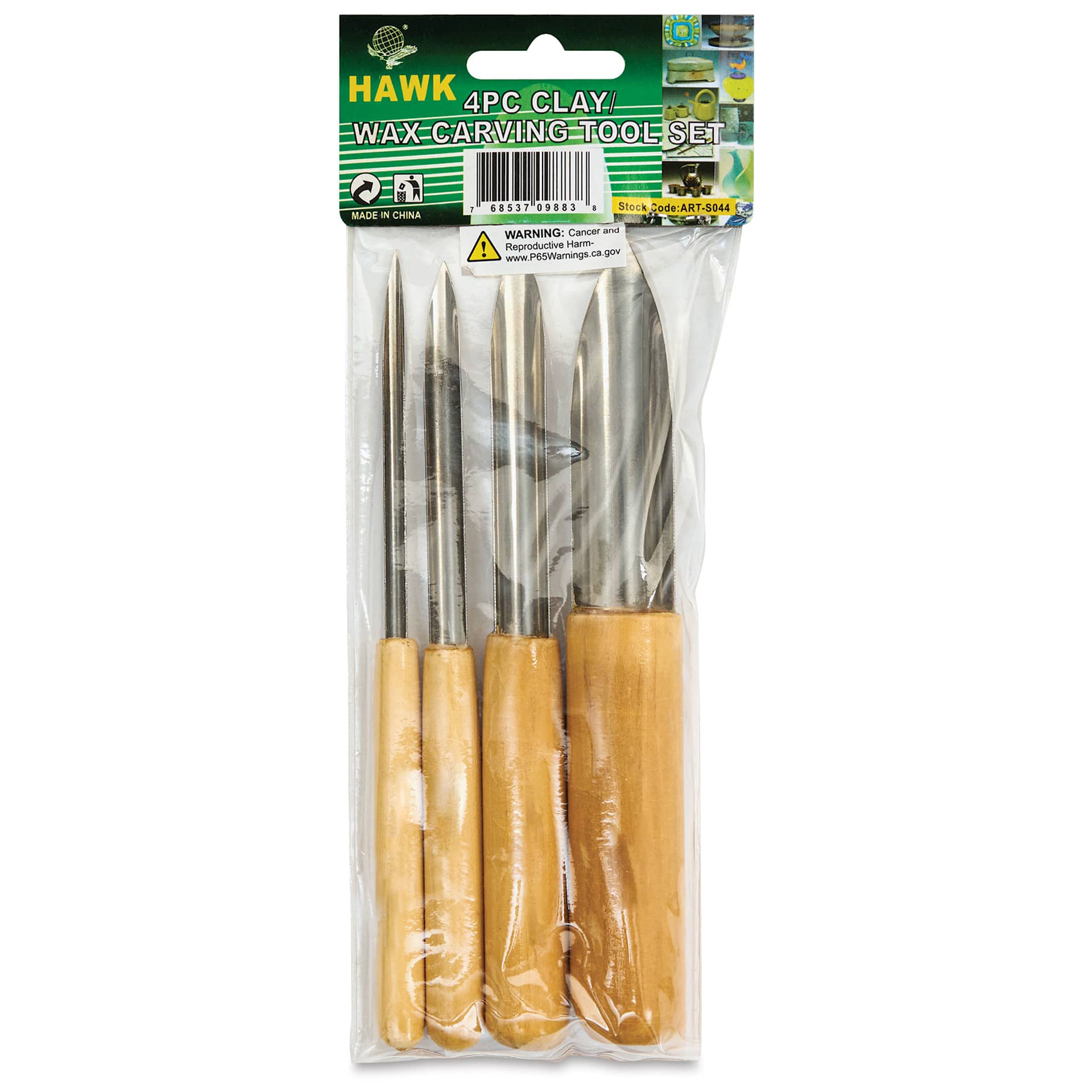 Hawk Clay & Wax Carving Tools - Set of 4 - back of packaging
