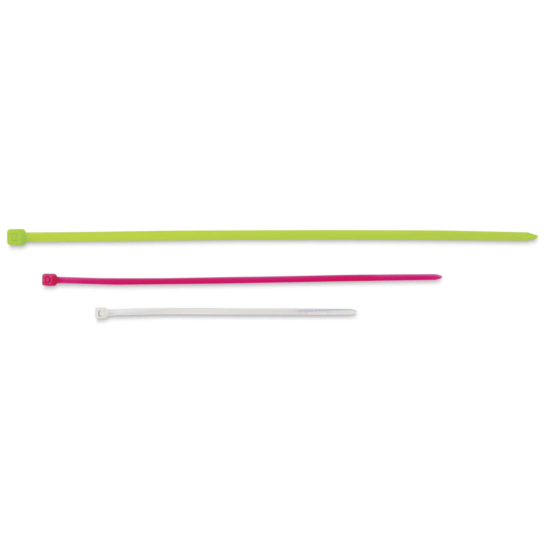 Enkay Nylon Cable Ties - Pkg of 100, Assorted Colors, Assorted Lengths - one of each