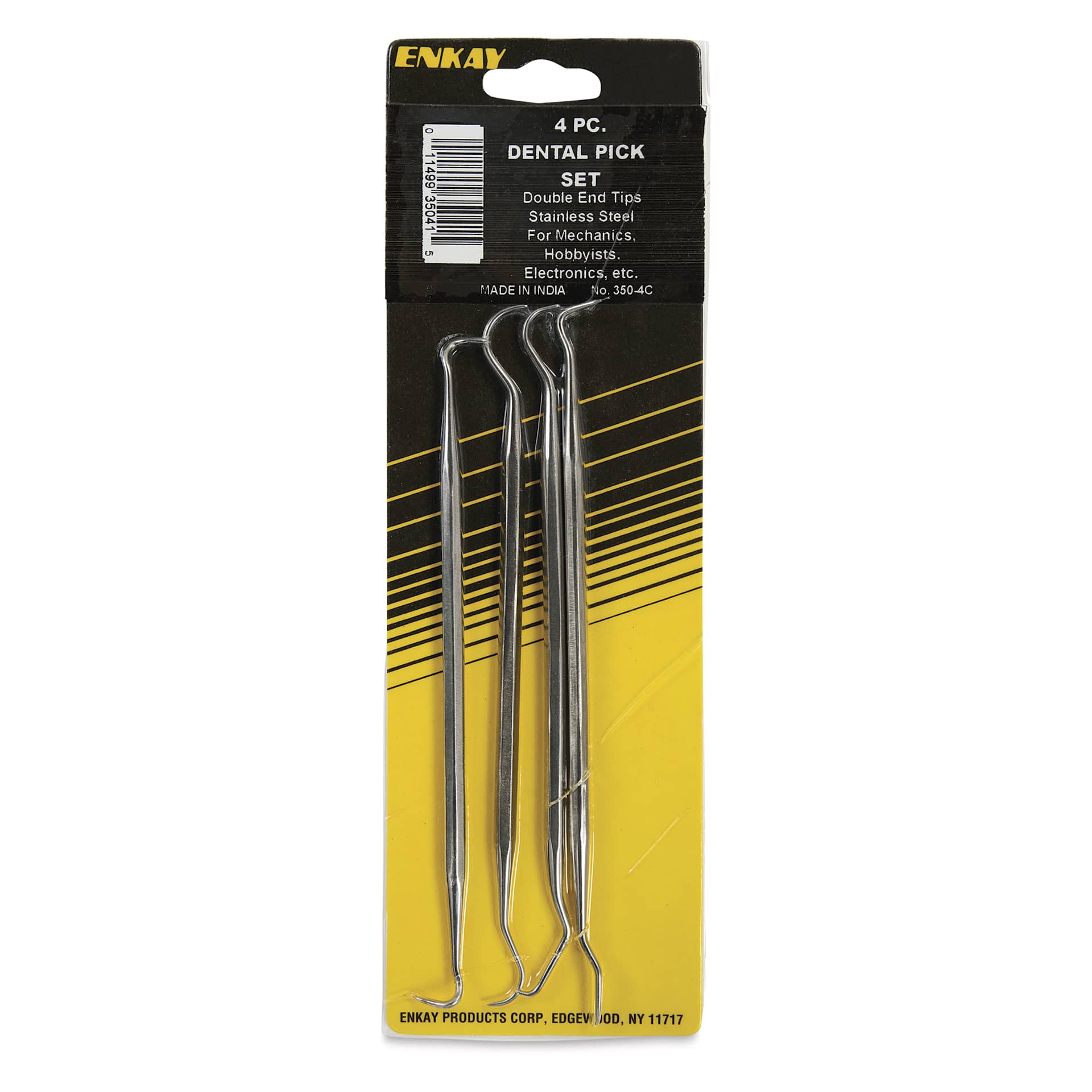 Enkay Steel Dental Picks - Set of 4 - front of packaging