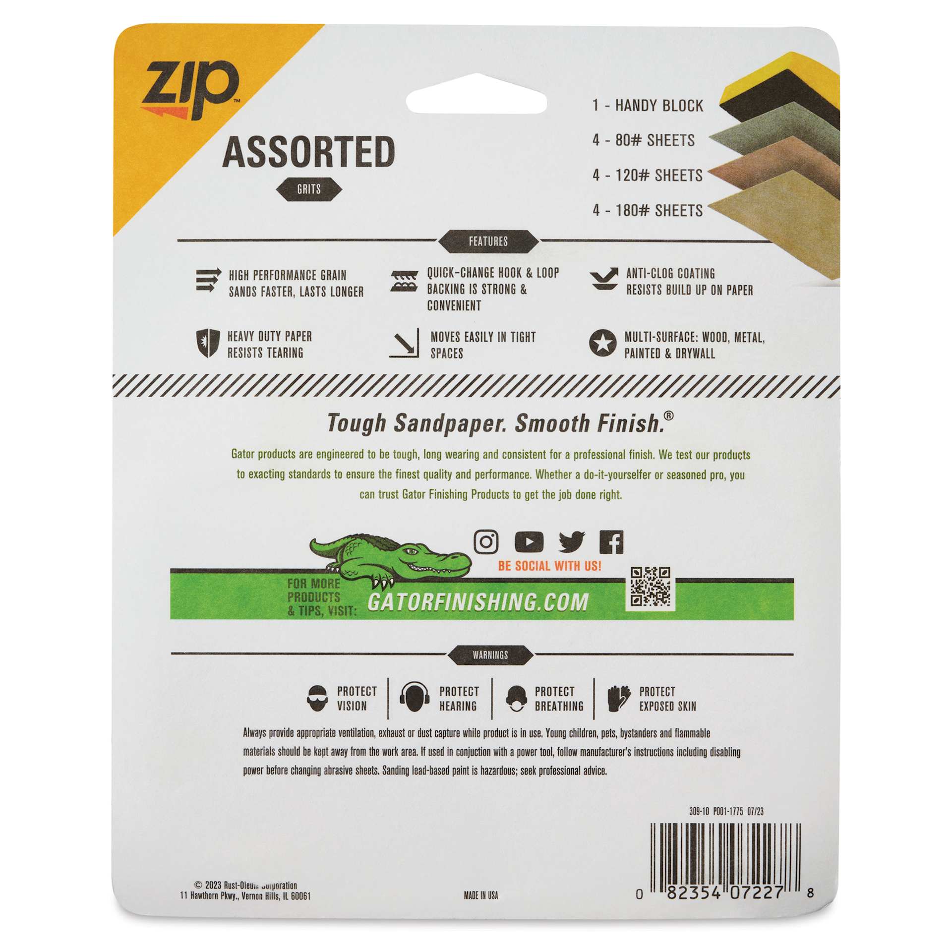 Gator Zip Handy Block Quick-Change Sanding Kit - Set of 13