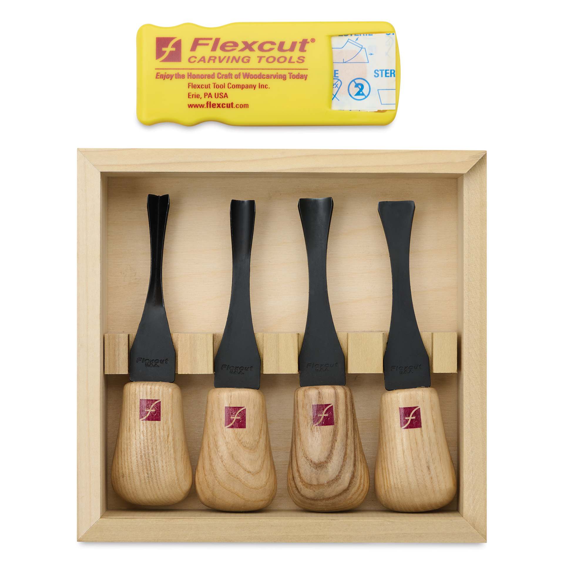 Flexcut Wide-Format Palm Carving Tools - Set of 4