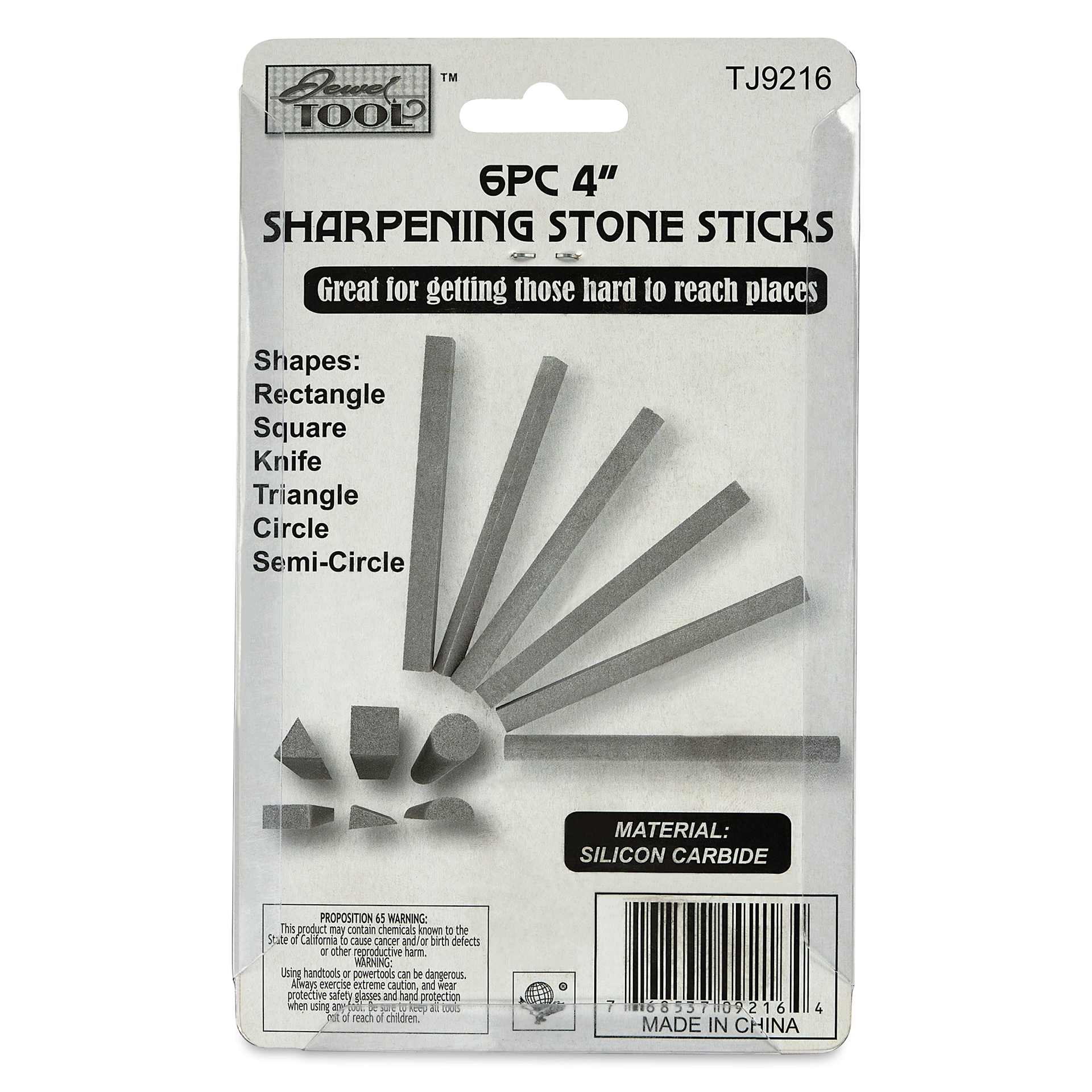 Jewel Tool Sharpening Stone Sticks - Set of 6, back of packaging