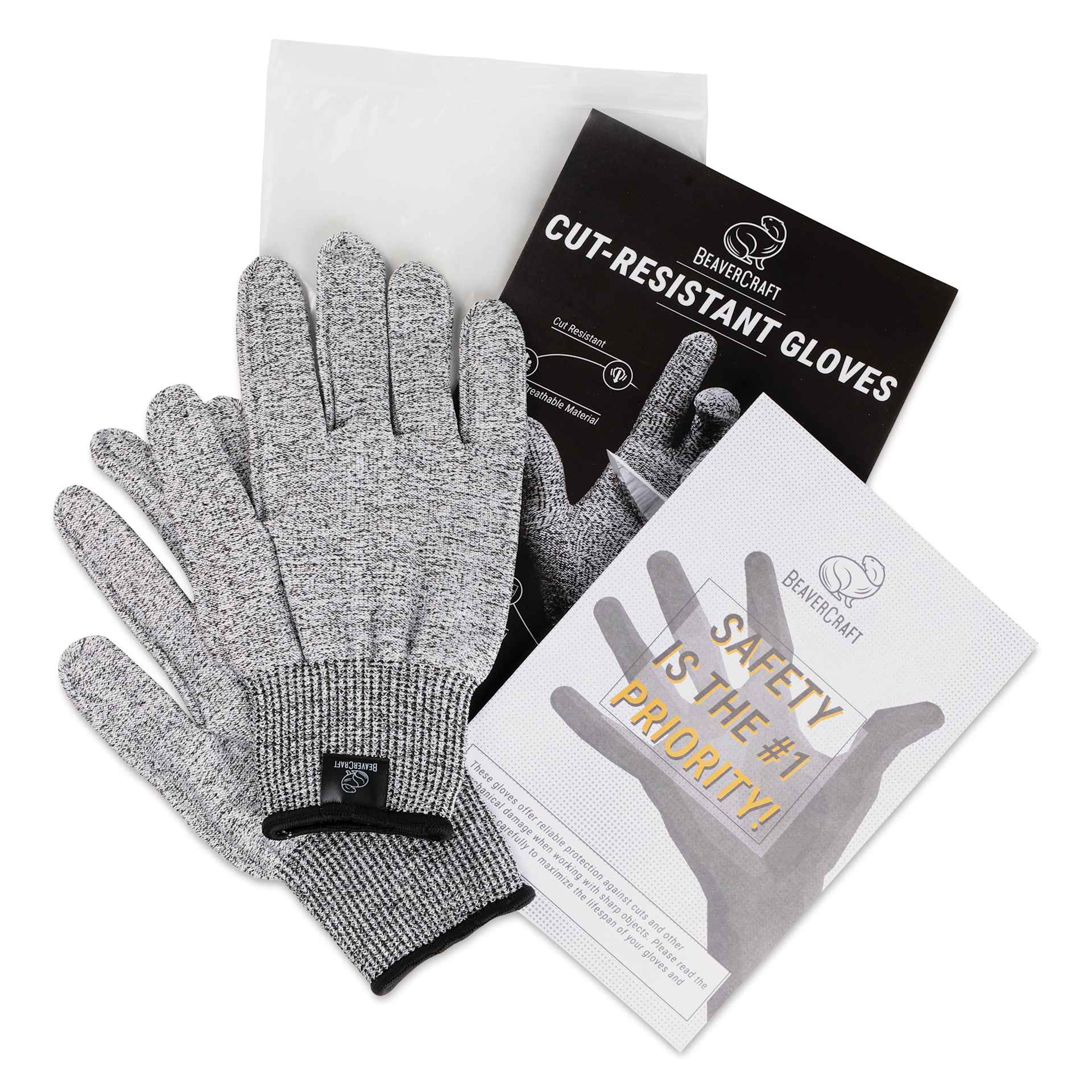 BeaverCraft Cut-Resistant Wood Carving Gloves - Large contents