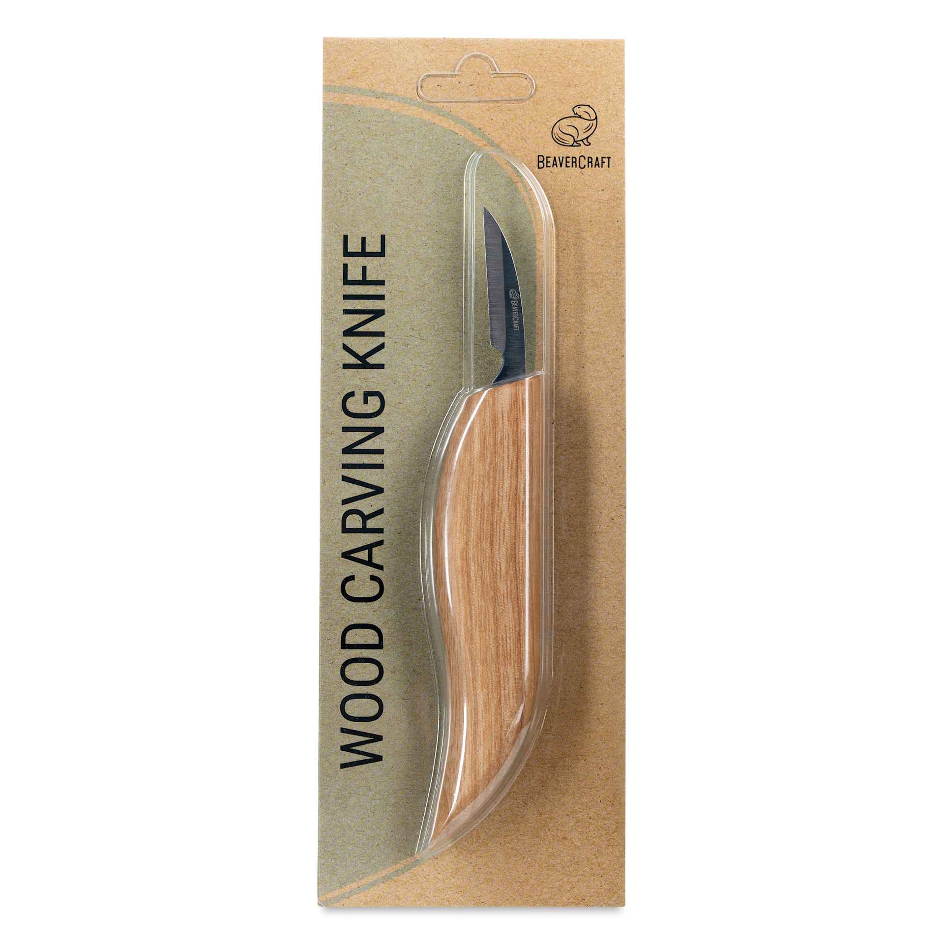 BeaverCraft Small Cutting Knife - 1.77" Blade front of packaging