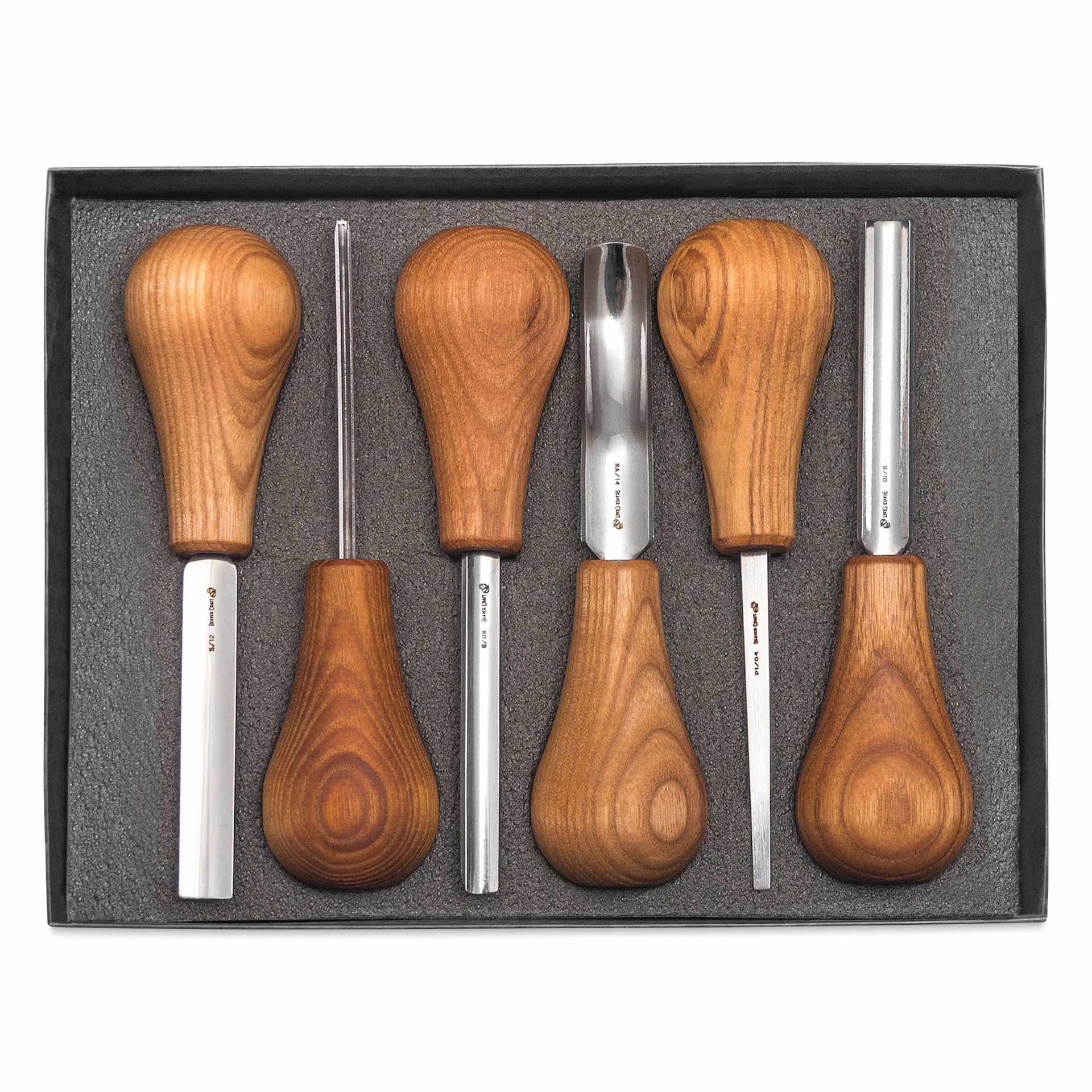 BeaverCraft Palm Carving Tool Set - Pkg of 6 inside of packaging