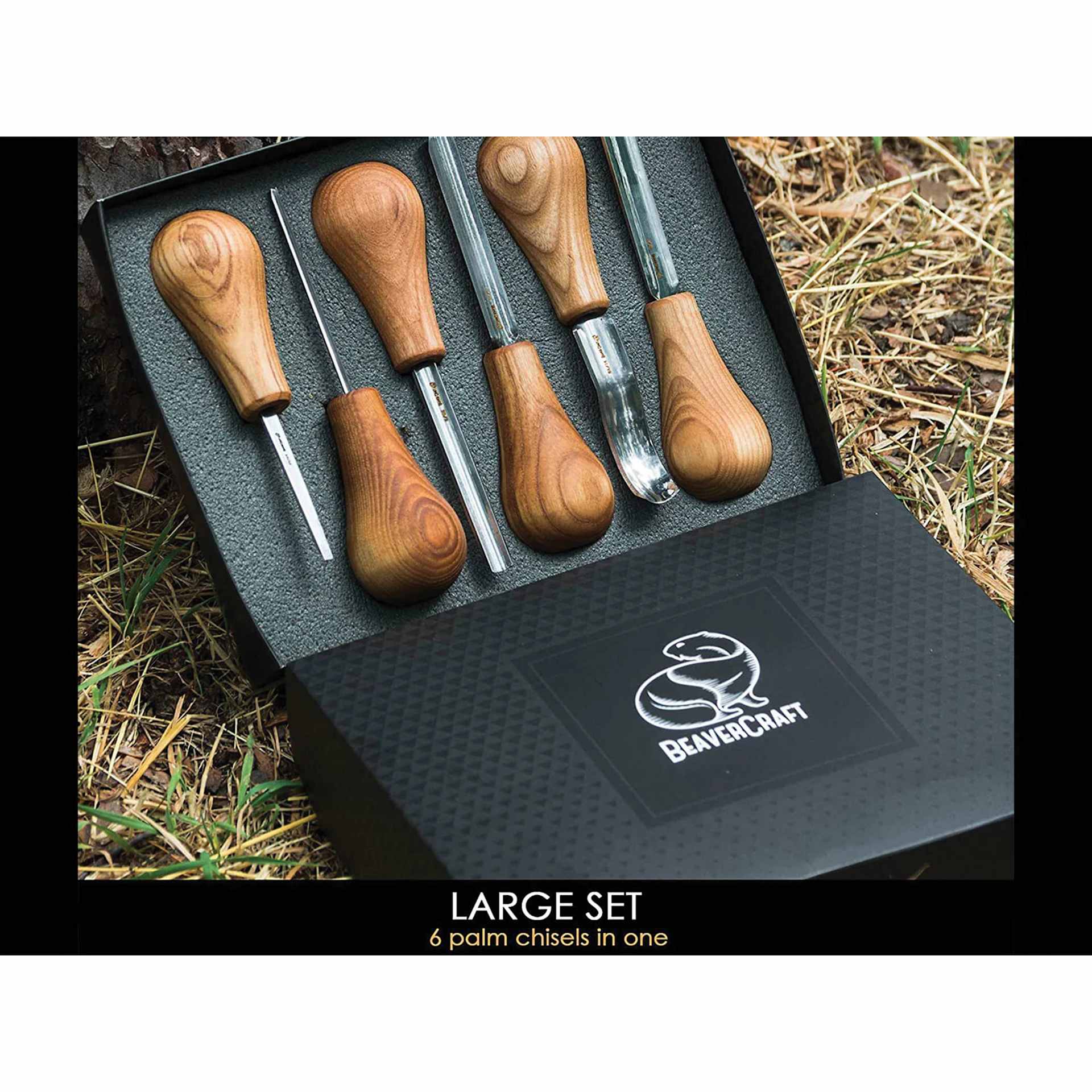 Large Set, 6 palm chisels in one