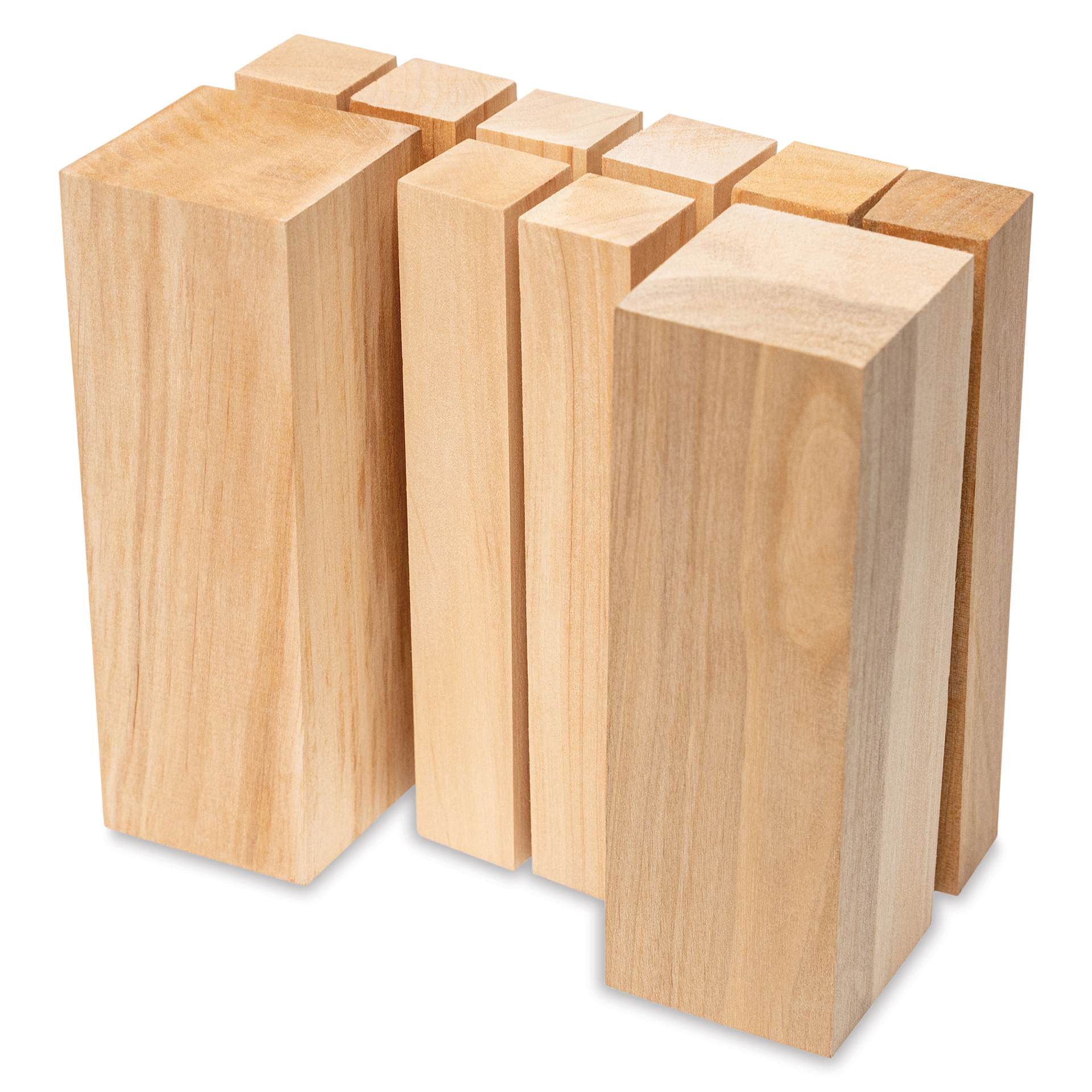 BeaverCraft Basswood Carving Block Set - Pkg of 10, Assorted Sizes