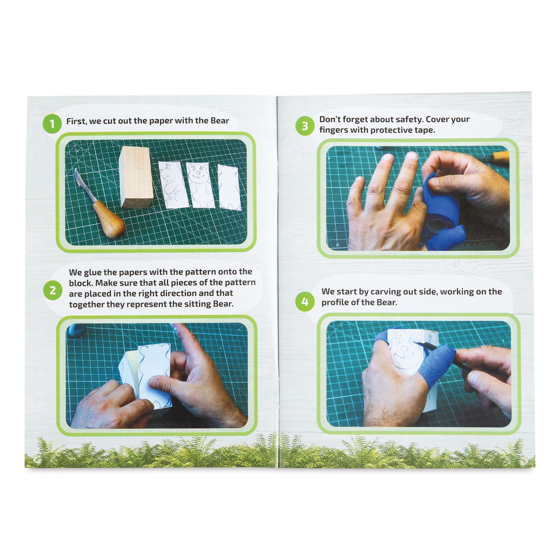 BeaverCraft Bear Carving Kit instructional pamphlet