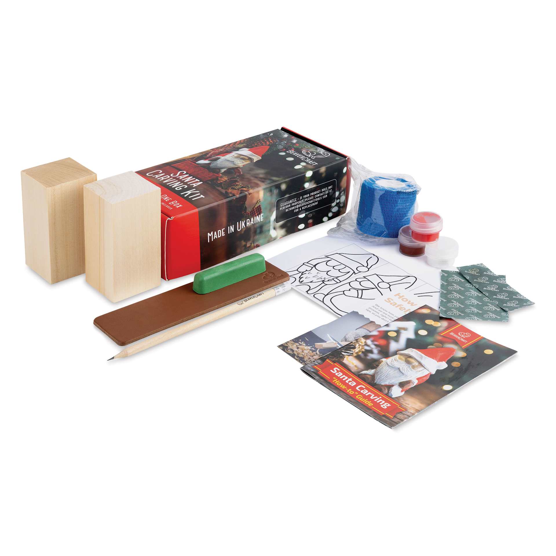 BeaverCraft Santa Carving Kit contents