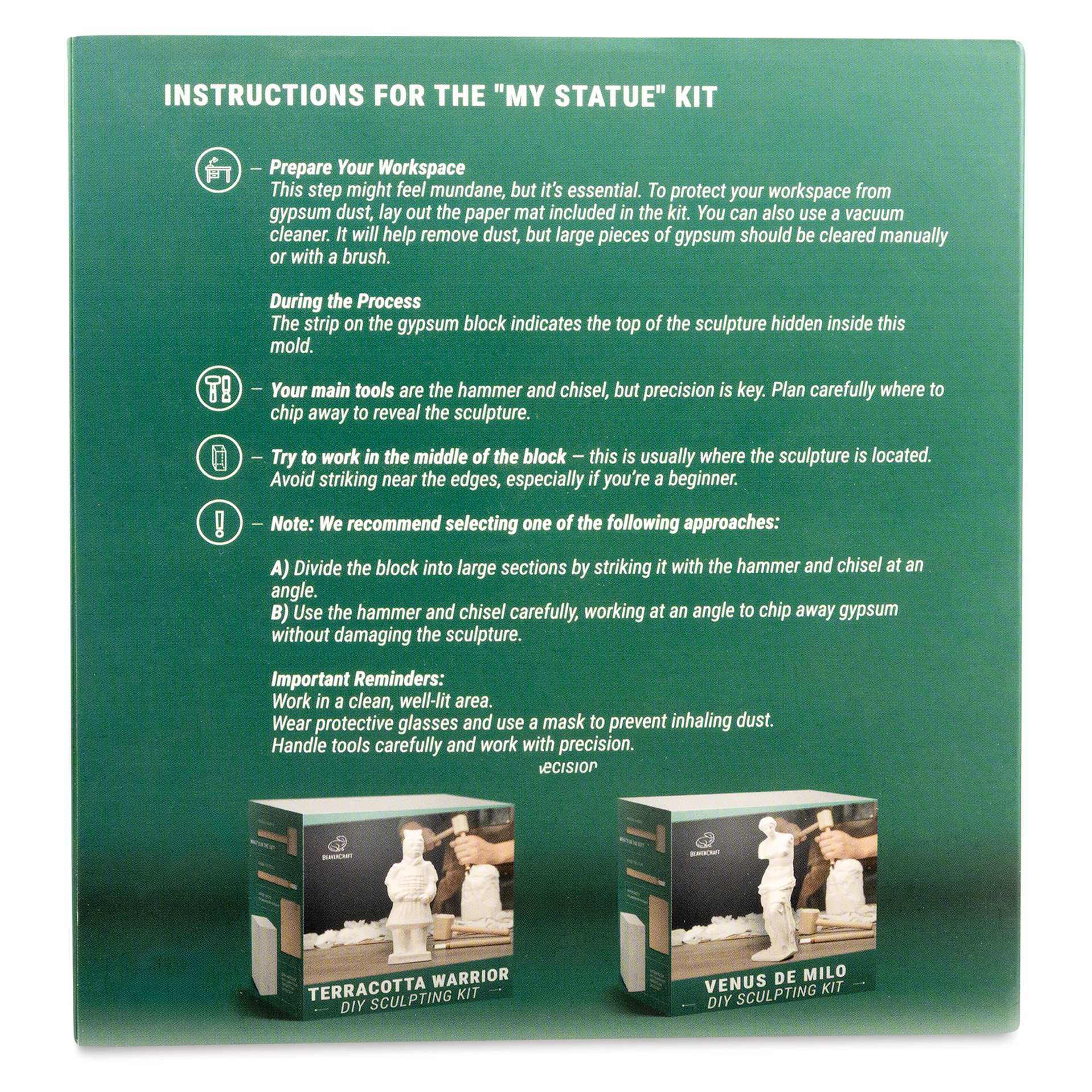 BeaverCraft DIY Sculpting Kit - Nefertiti instructions