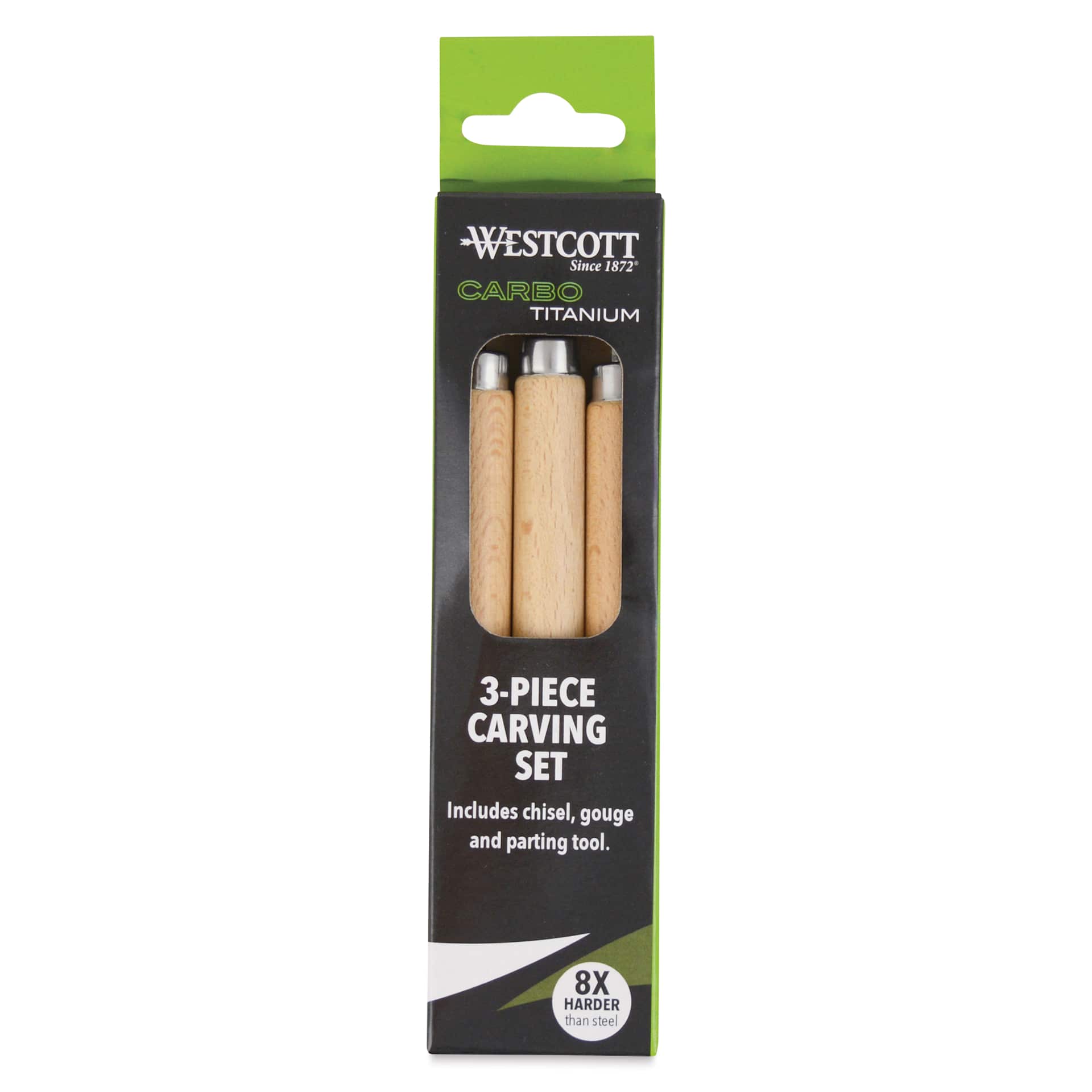 Westcott CarboTitanium Carving Tool Set - Pkg of 3 front of packaging