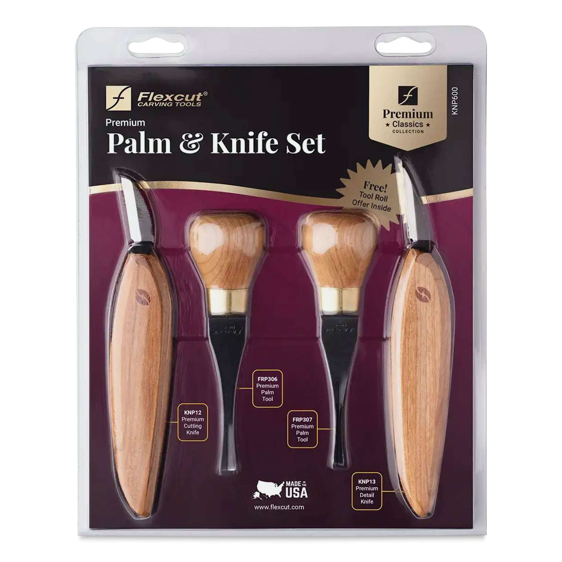 Flexcut Premium Beginner Palm & Knife Set front of packaging