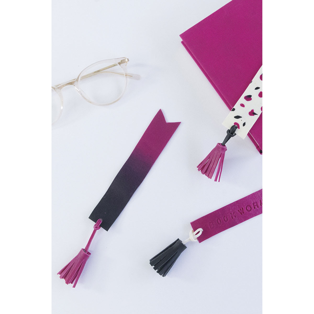 Staedtler Fimo Leather Effect Clay - 3 Finished Faux Leather bookmarks
