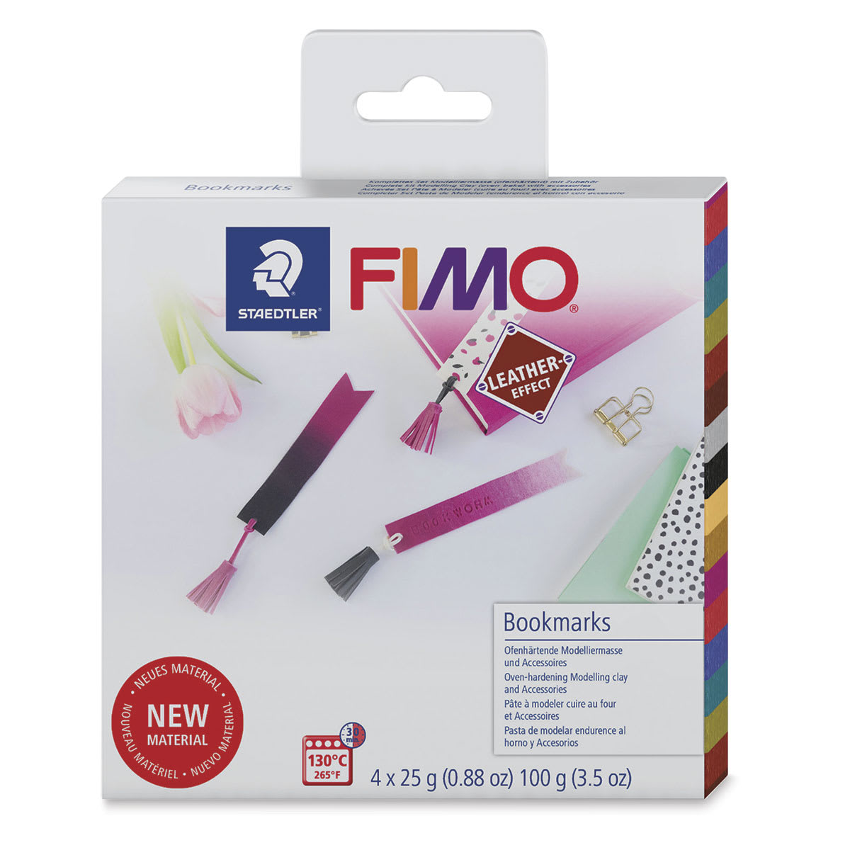 Staedtler Fimo Leather Effect Bookmark Kit - front of packaging