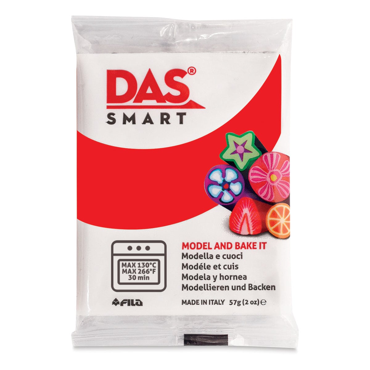 DAS Smart Polymer Clay - Scarlet Red, 2 oz