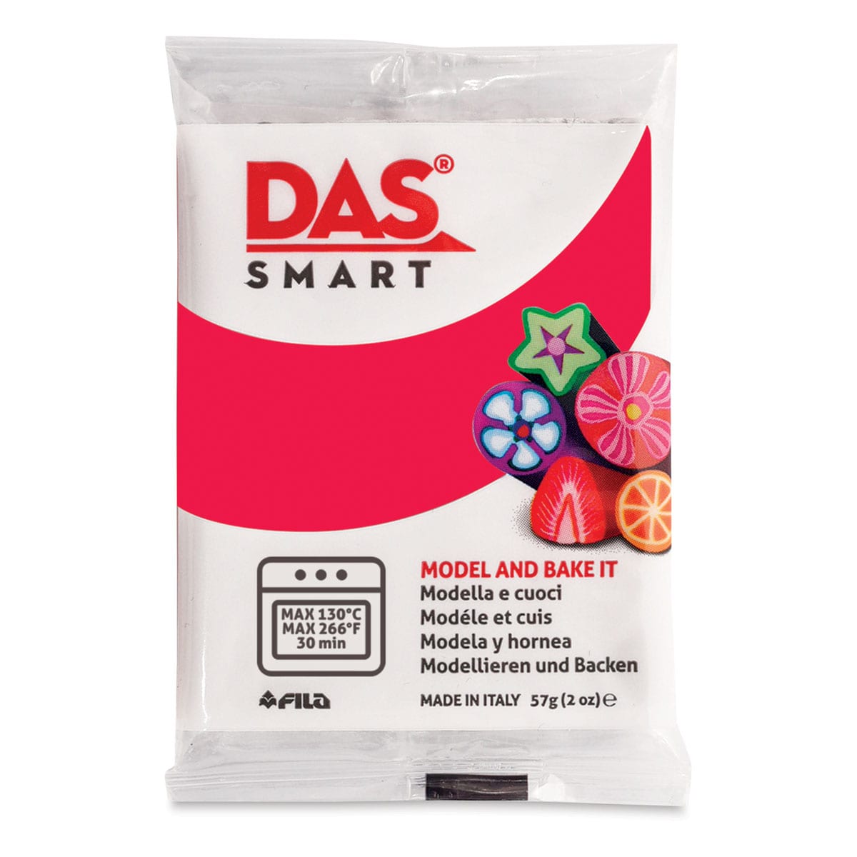 DAS Smart Polymer Clay - Carmine Red, 2 oz