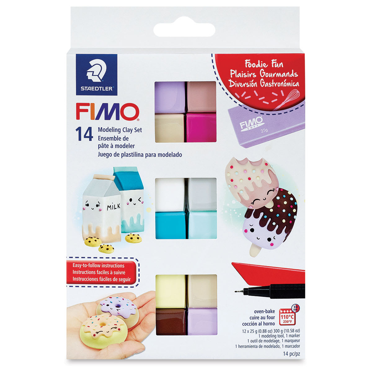 Staedtler Fimo Soft Polymer Clay - Foodie Fun Theme Set