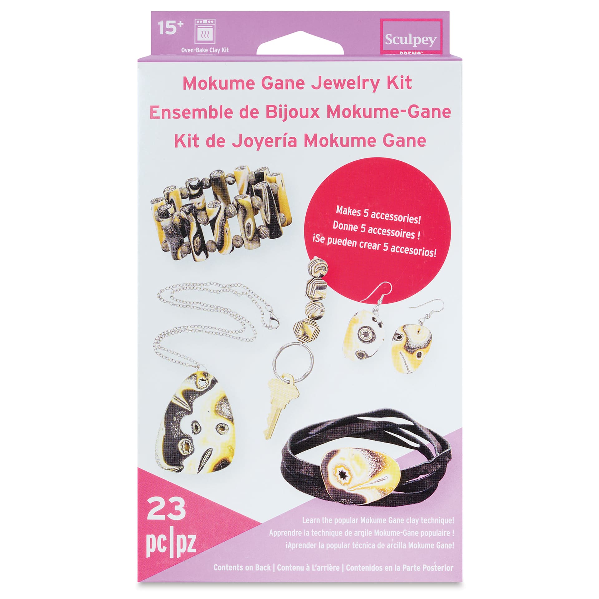 Sculpey Mokume Gane Jewelry Kit front of packaging