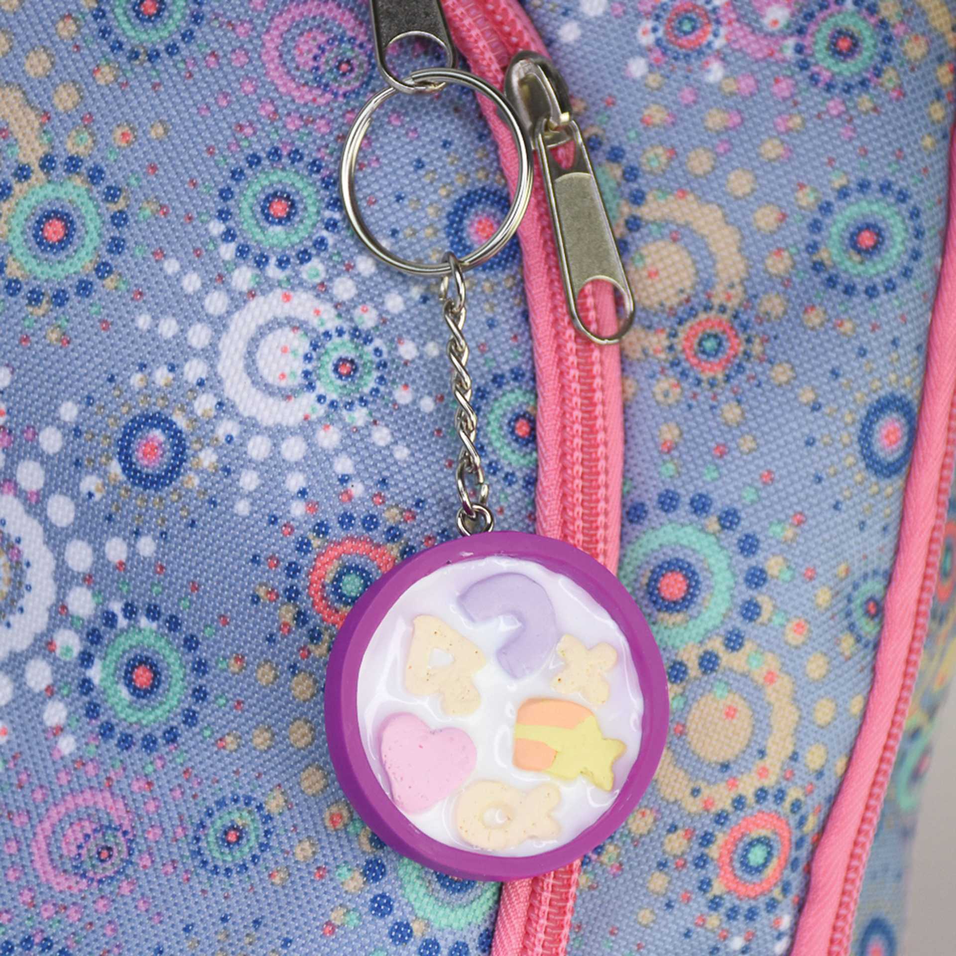 Sculpey Premo and Souffle Multipack - Neons and Pastels finished keychain project