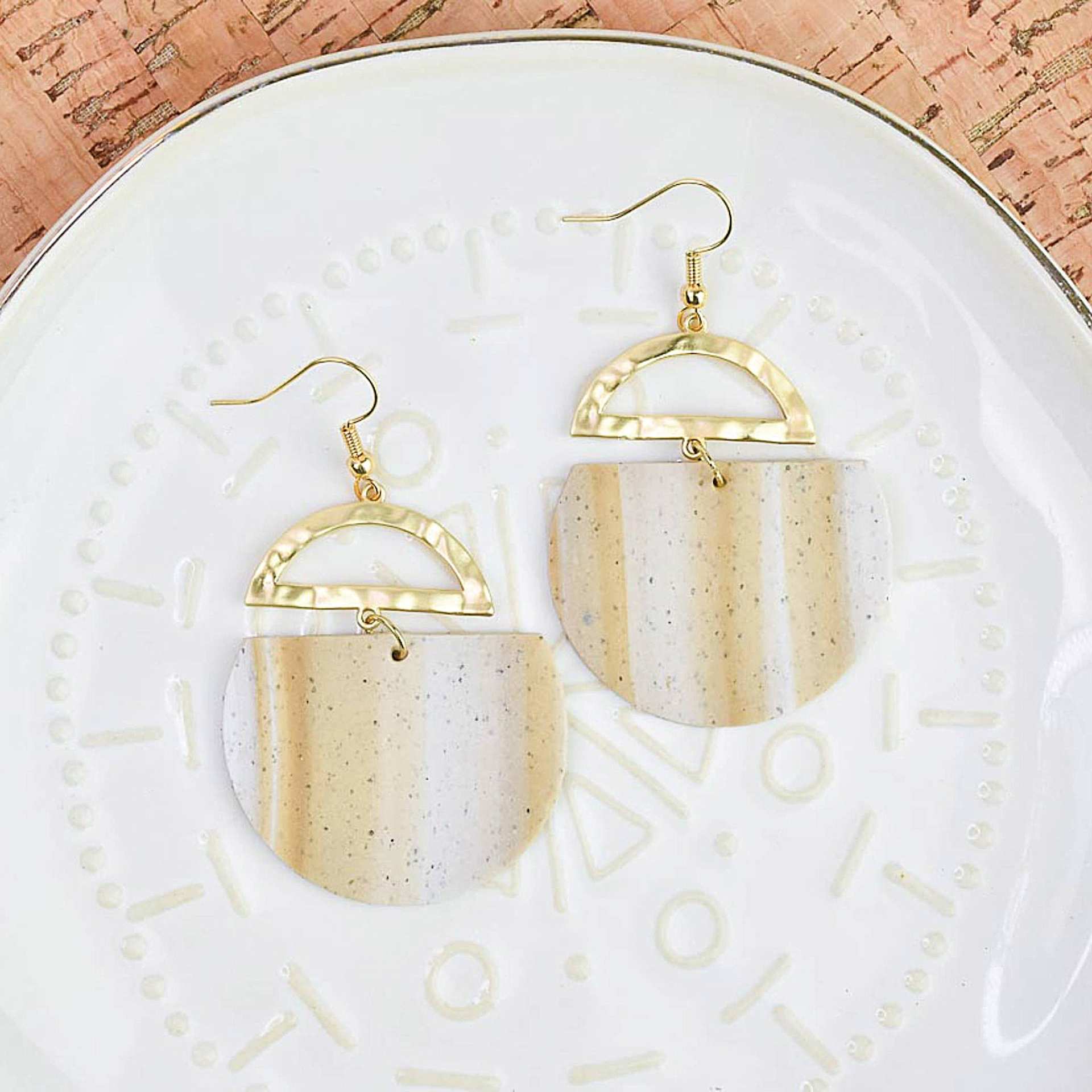Sculpey Premo and Souffle Multipack - Metallic and Glitter Faux Suede, Set of 24 finished earrings project