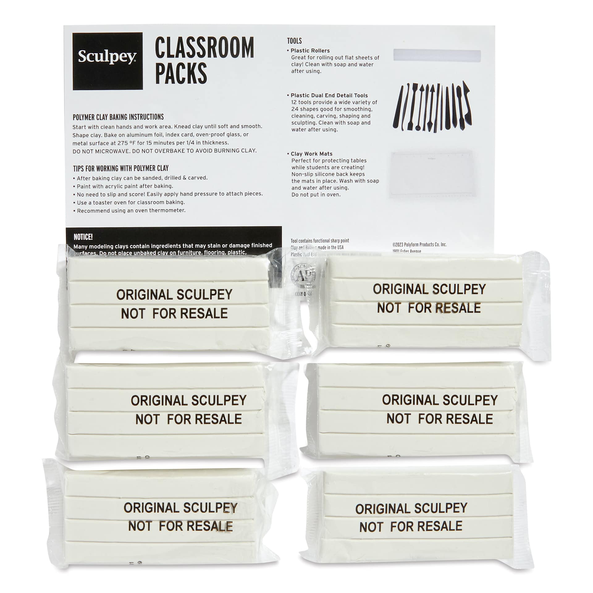 Original Sculpey - Classroom Carton, 1-1/2 lb, White
