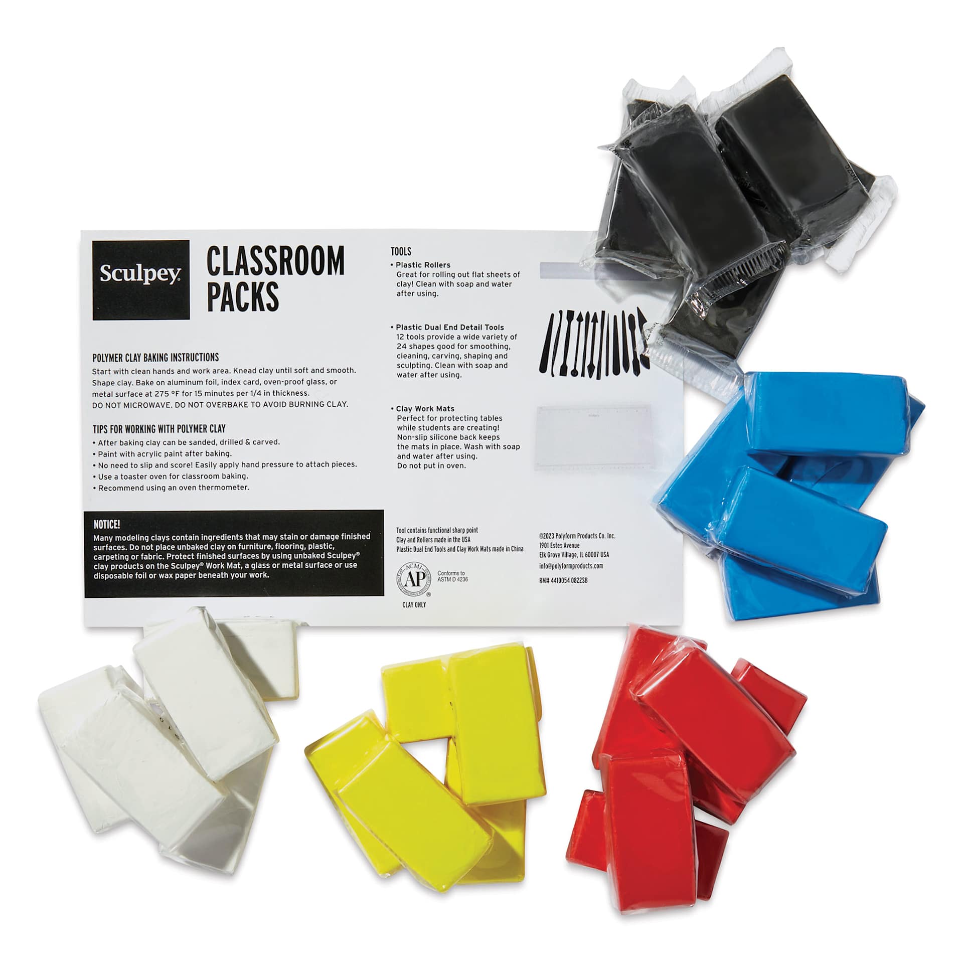 Sculpey Bake Shop Oven-Bake Clay - Classroom Pack, 1-1/2 lb, Assorted Colors