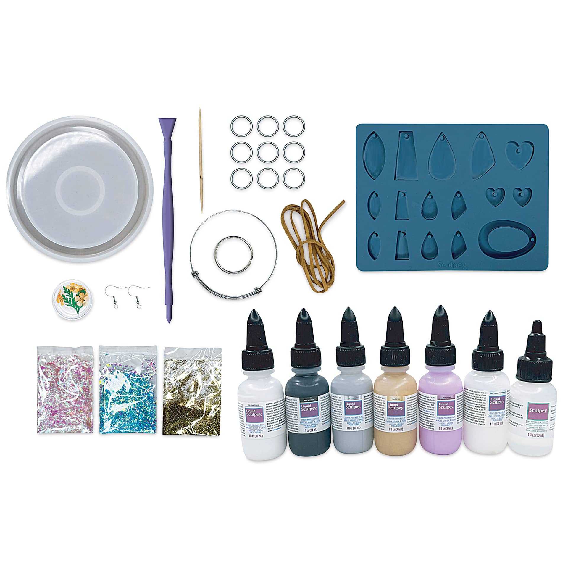 Sculpey Liquid Clay Crafts Ultimate DIY Kit contents