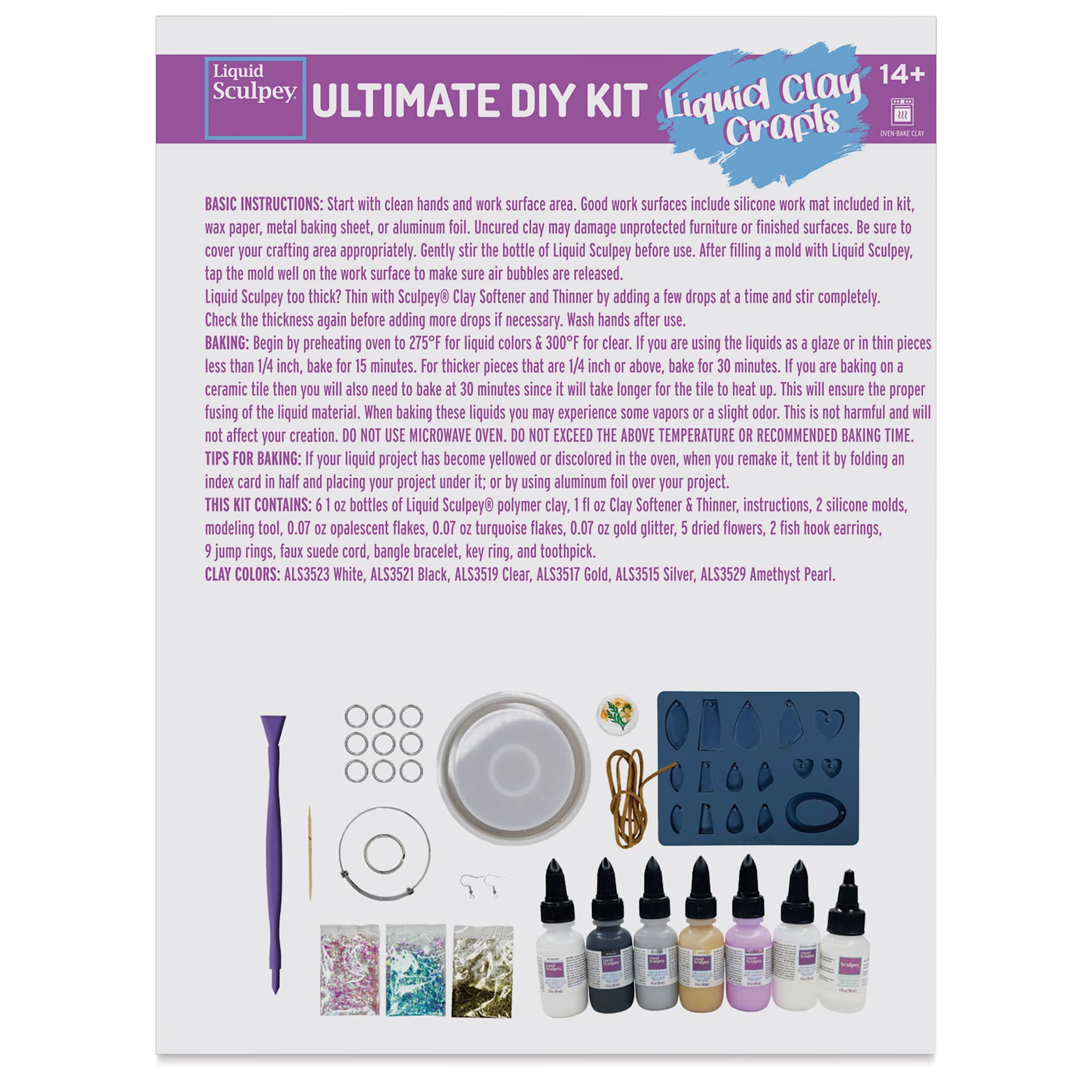 Sculpey Liquid Clay Crafts Ultimate DIY Kit instructions
