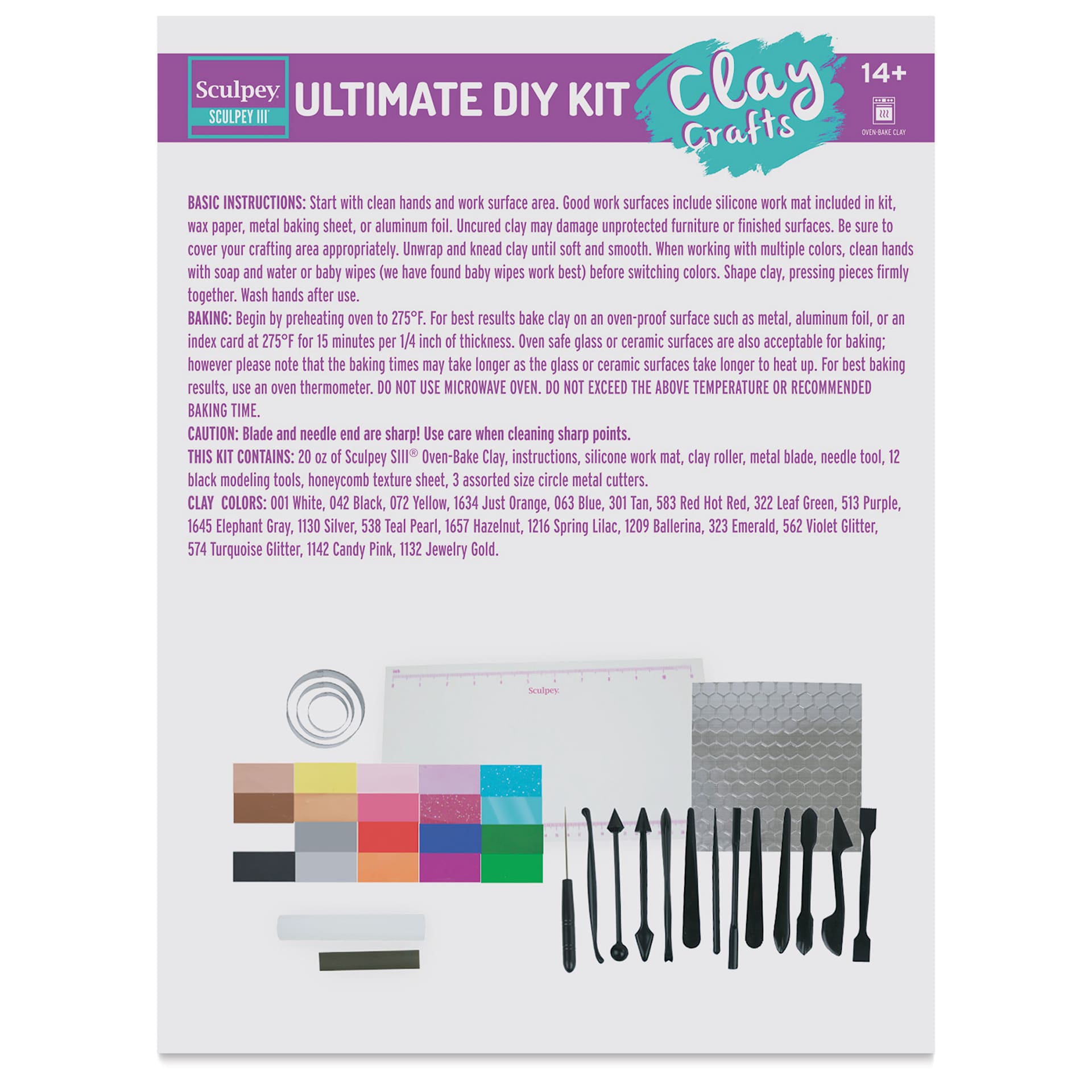 Sculpey Clay Crafts Ultimate DIY Kit instructions