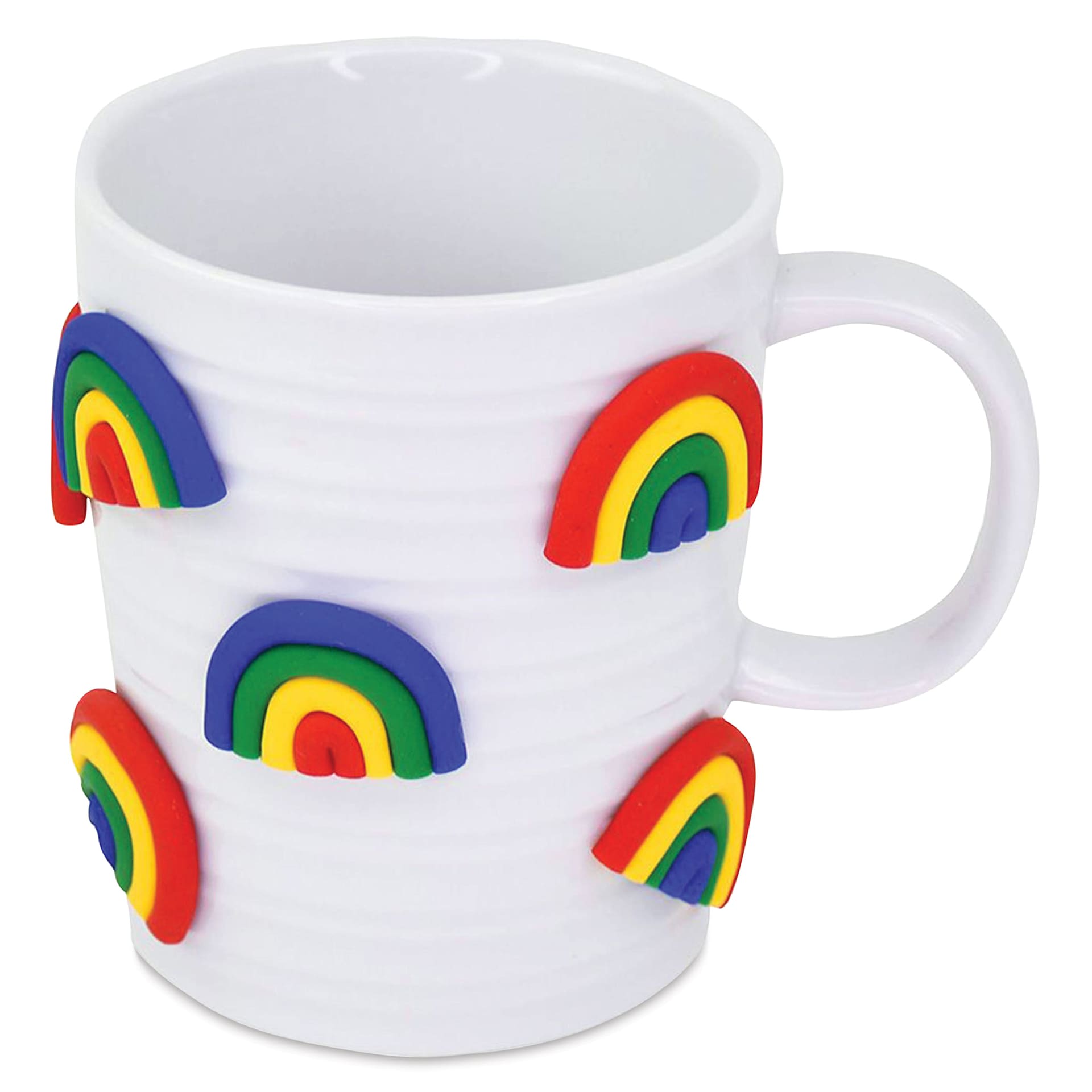 Sculpey Clay Crafts Ultimate DIY Kit finished rainbow mug decal examples