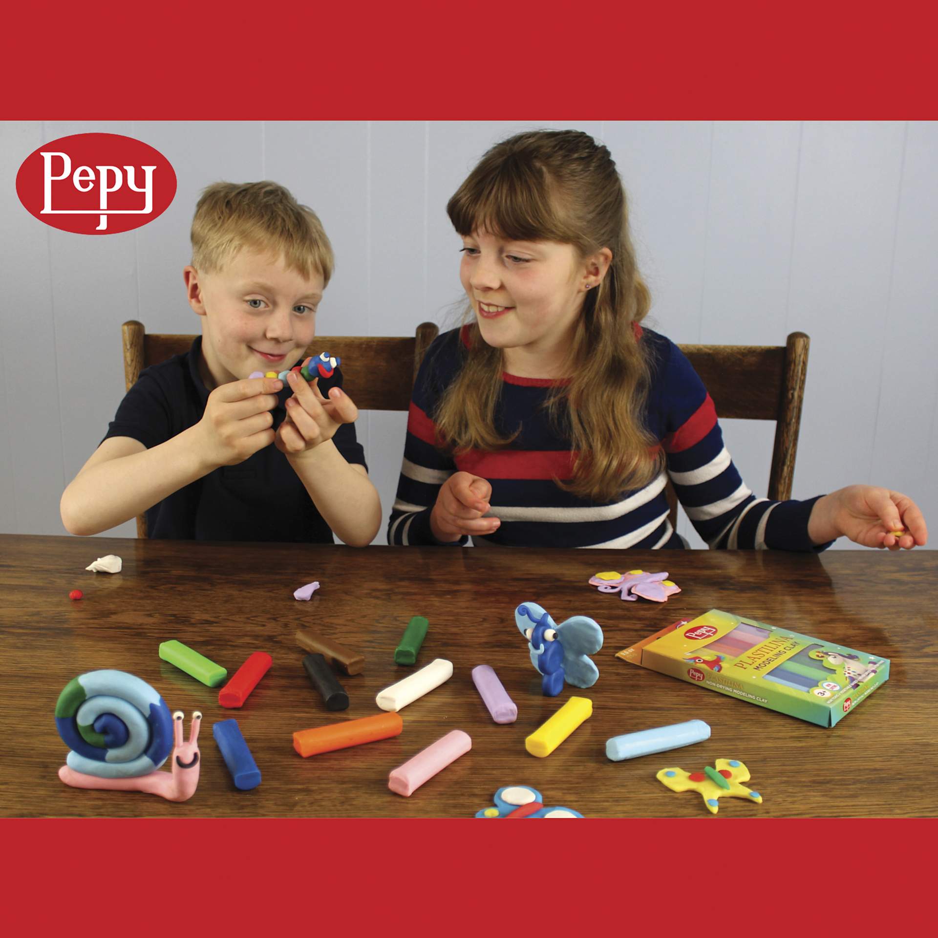 Pepy Plastilina Modeling Clay - Assorted Colors, 0.8 oz, Pkg of 12 - in use