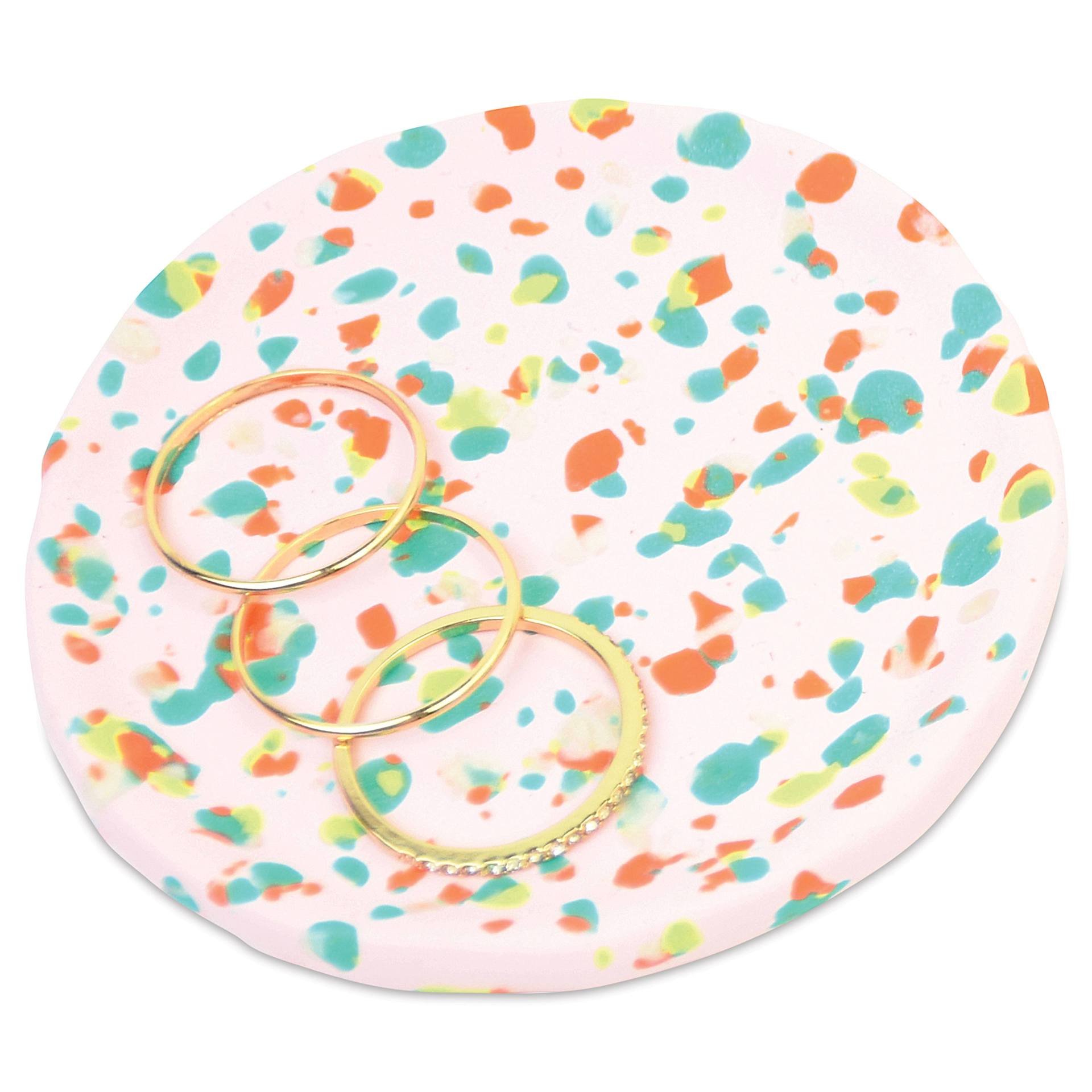 Sculpey III Oven Bake Clay Trinket Dishes Kit - terrazo trinket dish