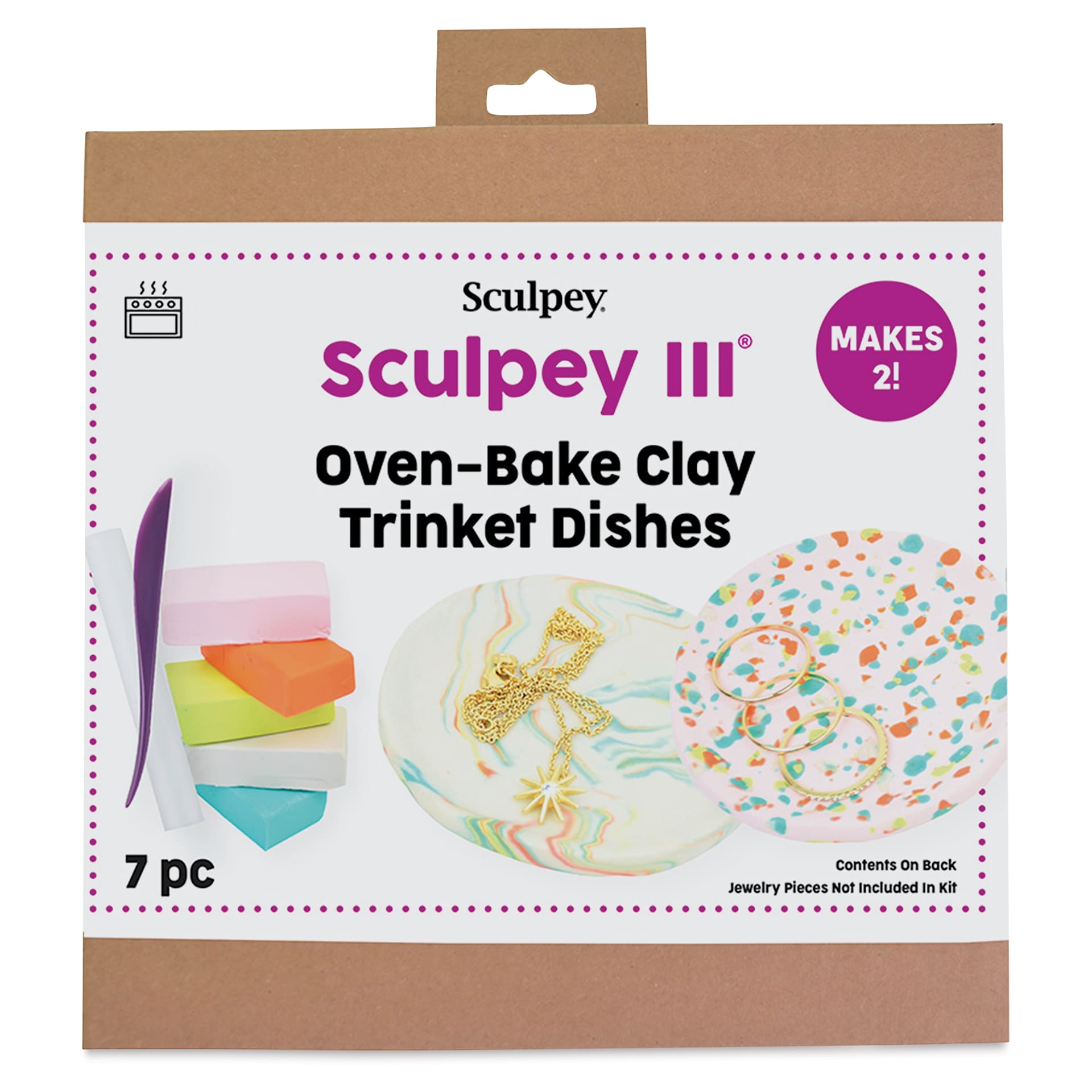 Sculpey III Oven Bake Clay Trinket Dishes Kit front of packaging