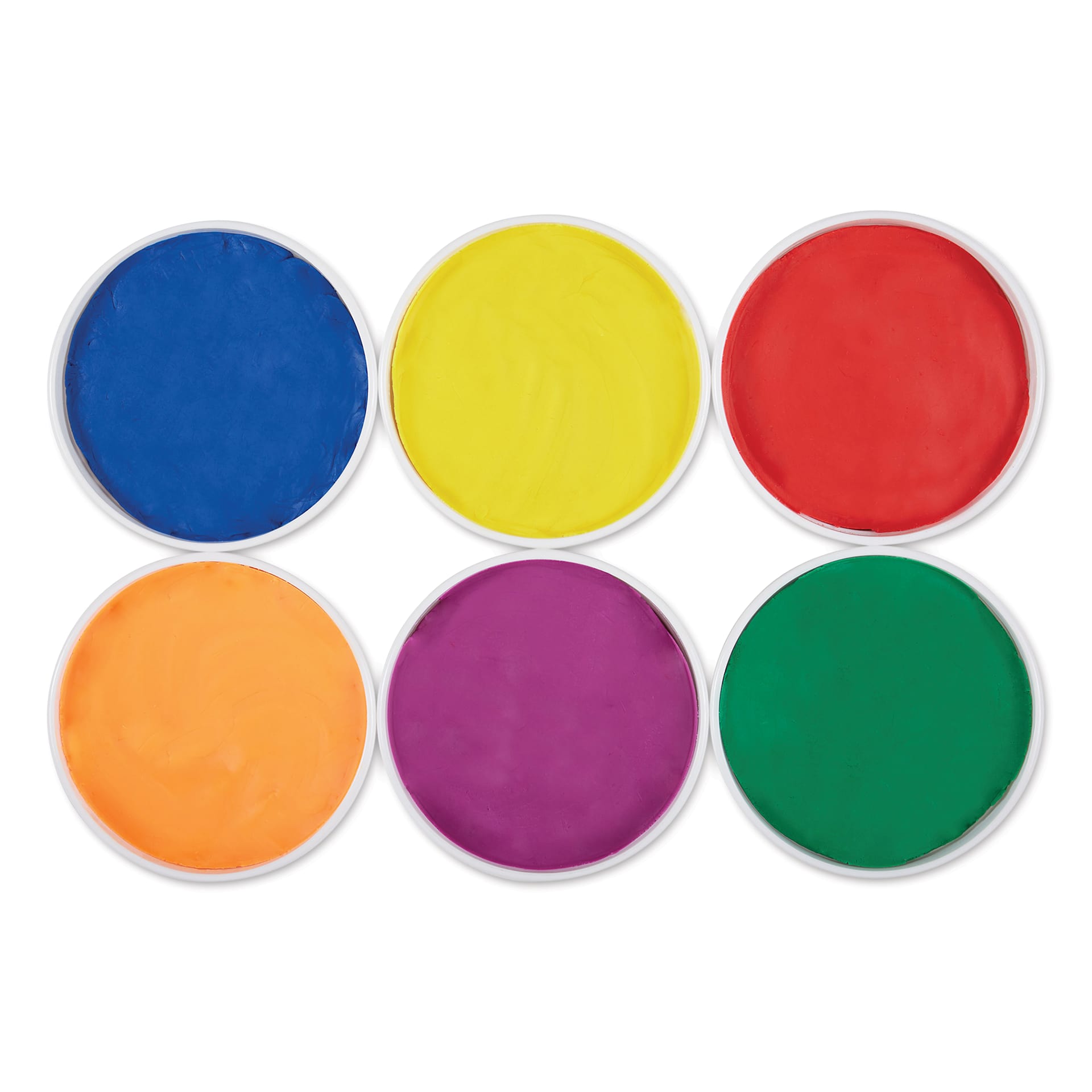 Creativity Street Modeling Dough - Assorted Colors, 3.3 lbs, Set of 6 - top view of open containers