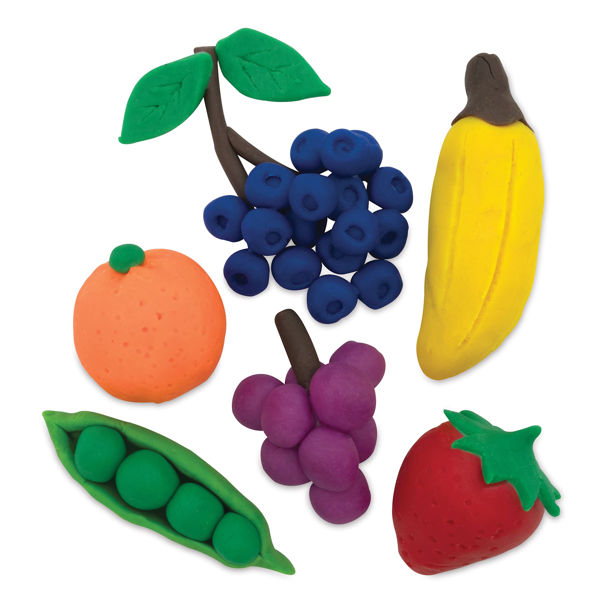 Creativity Street Modeling Dough - Assorted Colors, 3.3 lbs, Set of 6 - finished fruit model examples