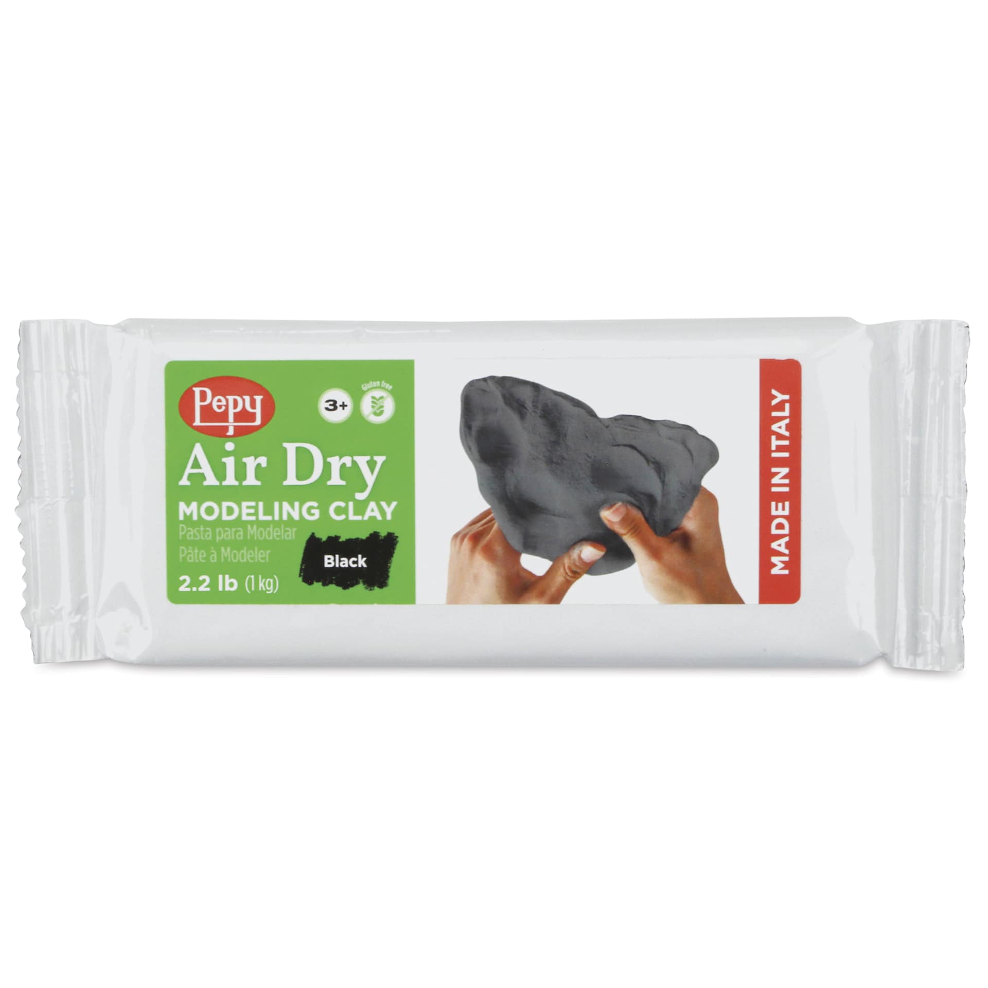Pepy Air Dry Clay - Black, 2.2 lb - front of packaging