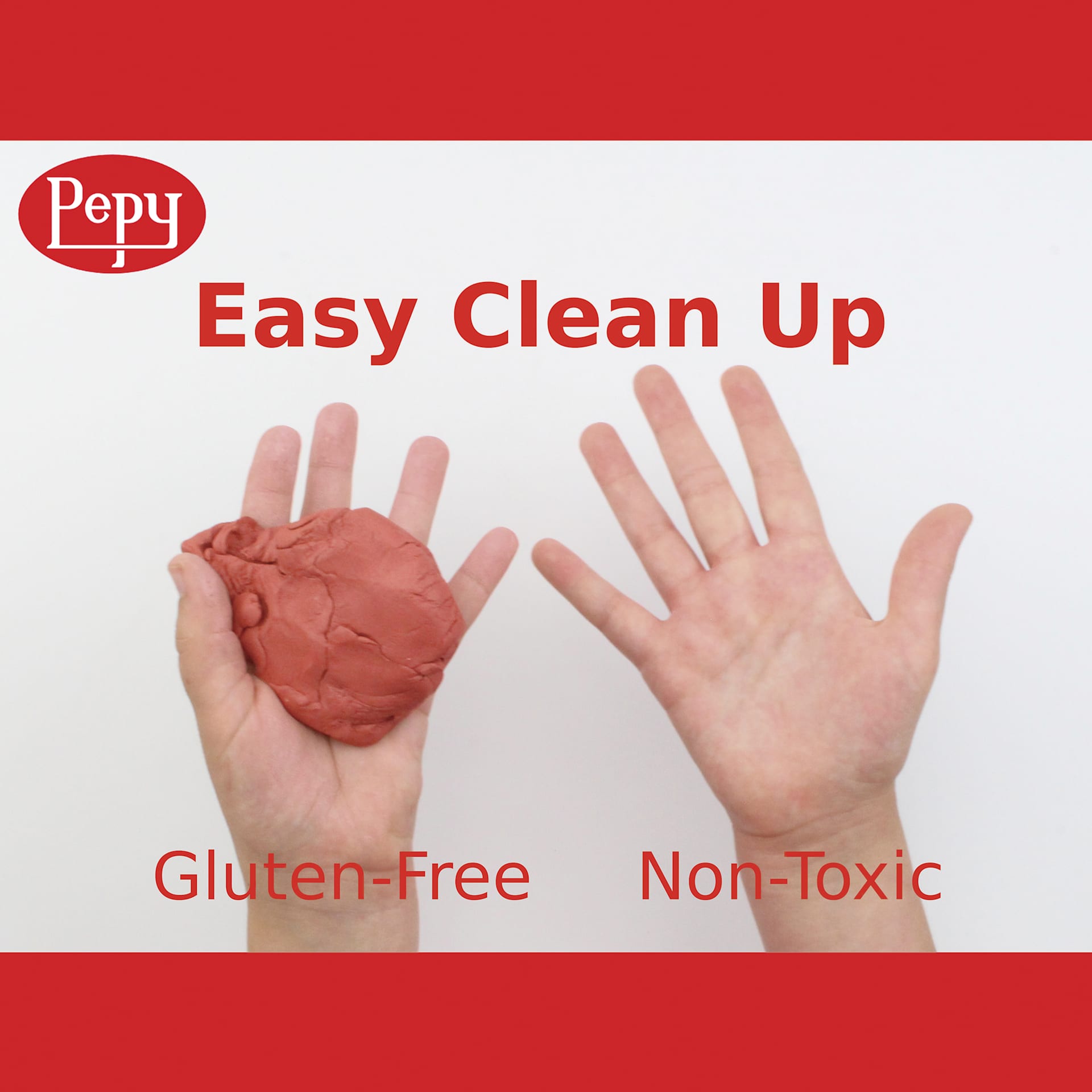 Pepy Air Dry Clay - Terracotta - Easy Clean Up, Gluten-Free, Non-Toxic